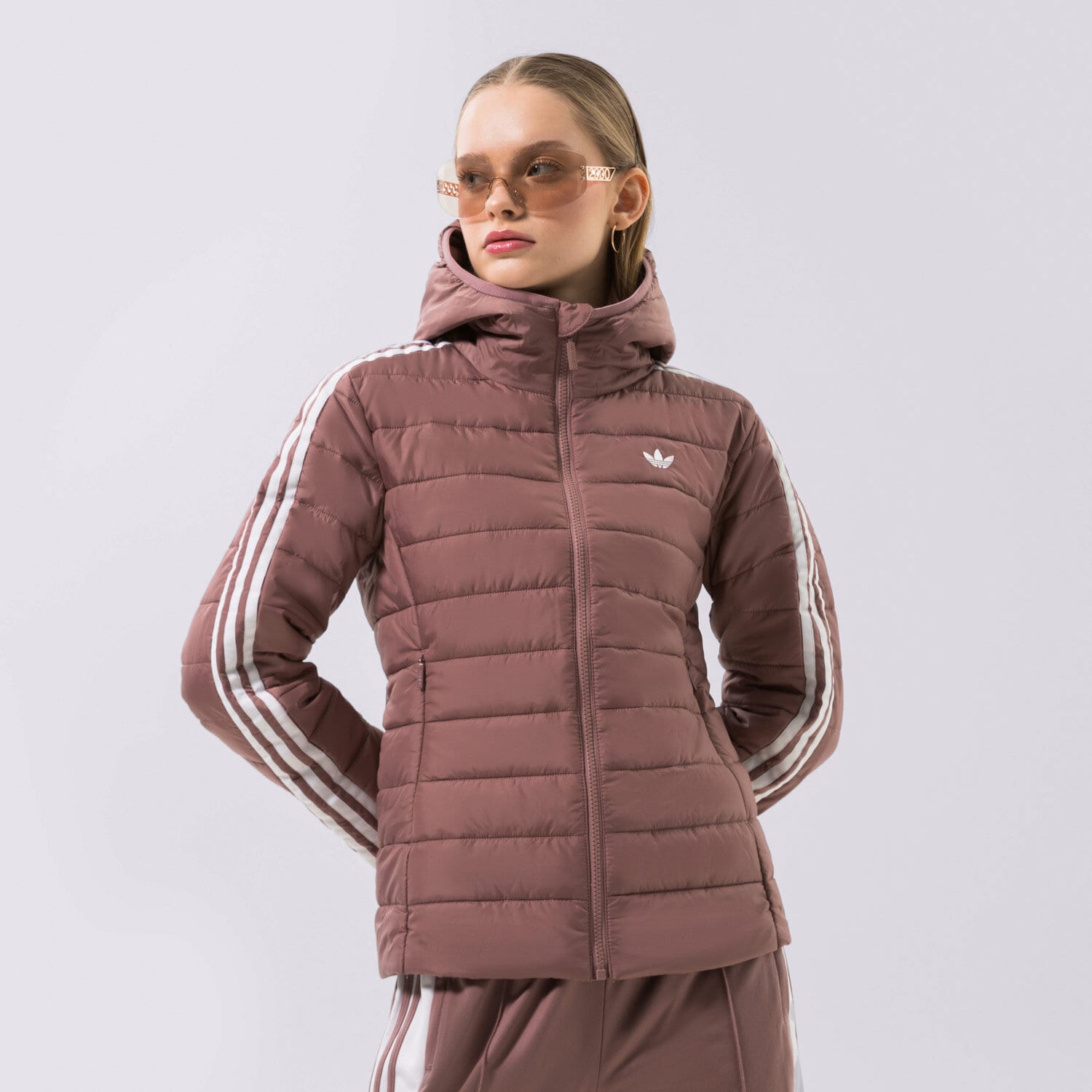 Damen Winterjacke ADIDAS JACKE SLIM JACKET HK5250 Braun