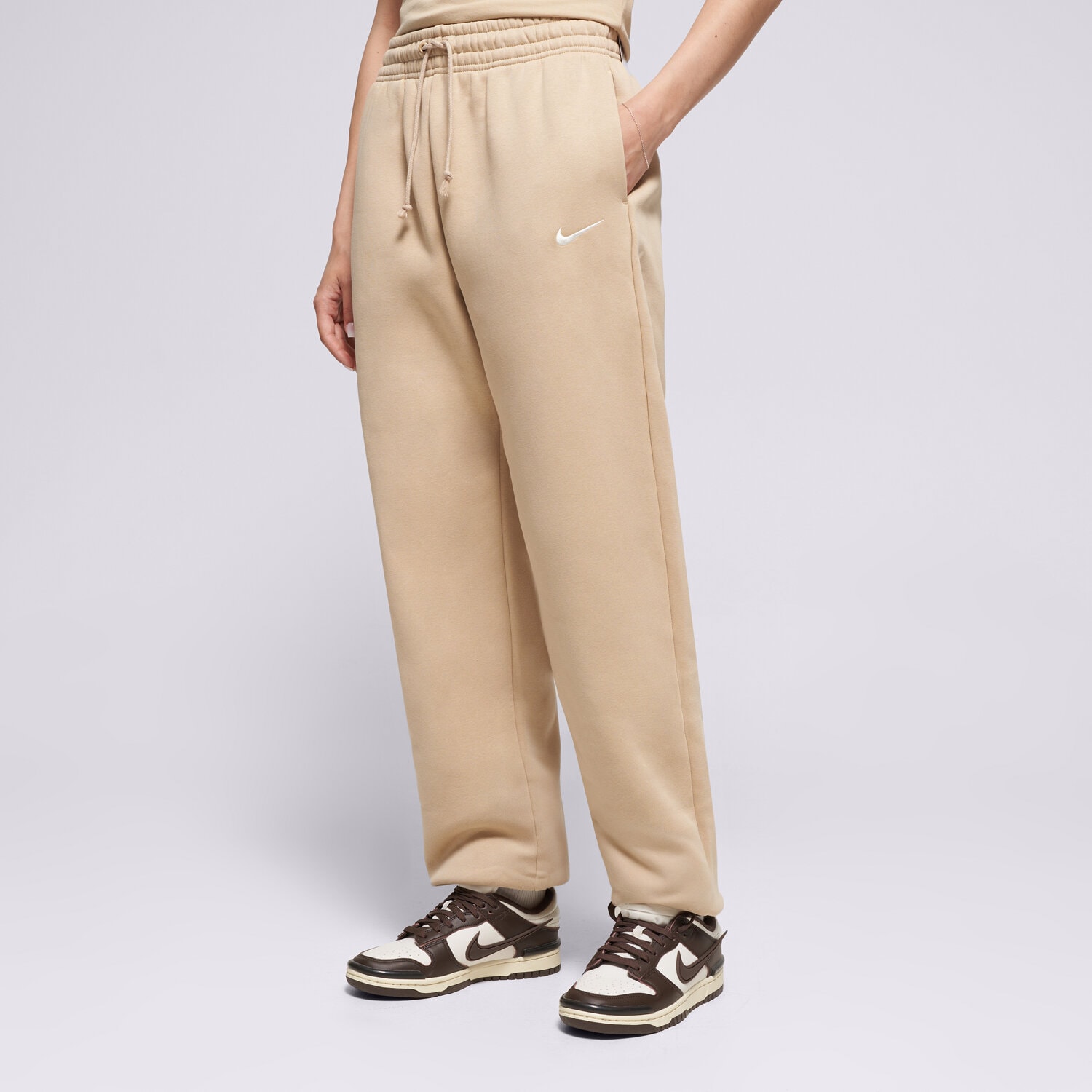 Damen Hosen NIKE HOSE W NSW PHNX FLC HR OS PANT 2 FZ5996-286 Beige