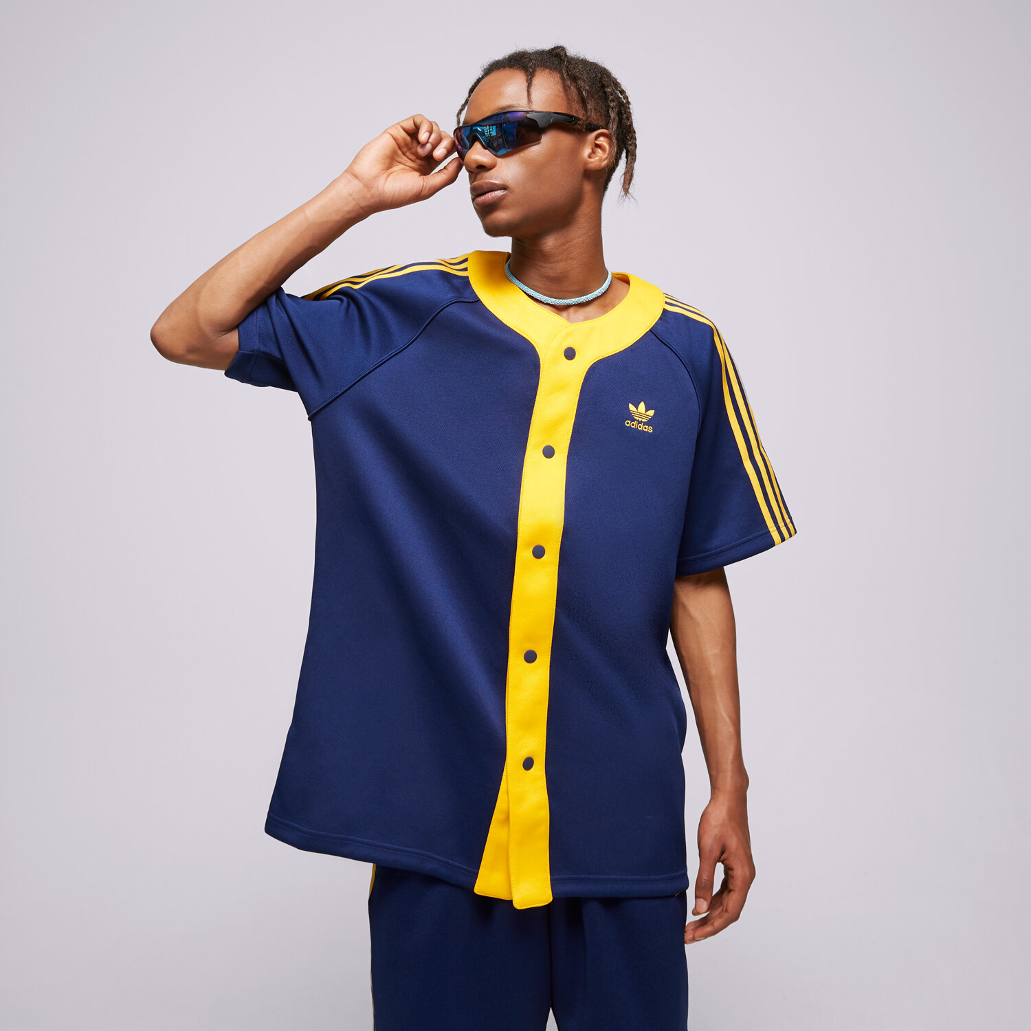 Herren Hemd ADIDAS HEMD CL+ SS BB IM4458 Dunkelblau