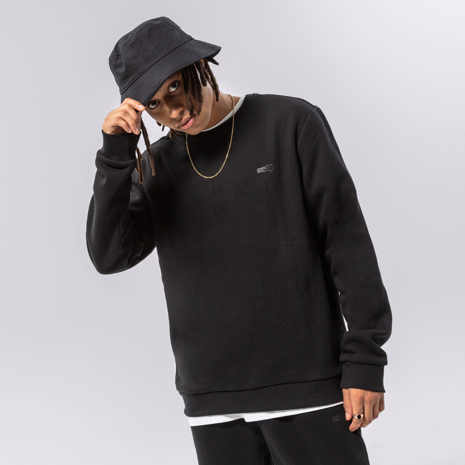 Herren CONFRONT SWEATSHIRT CONFRONT CREW MINI LOGO CF322BLM92001 Schwarz