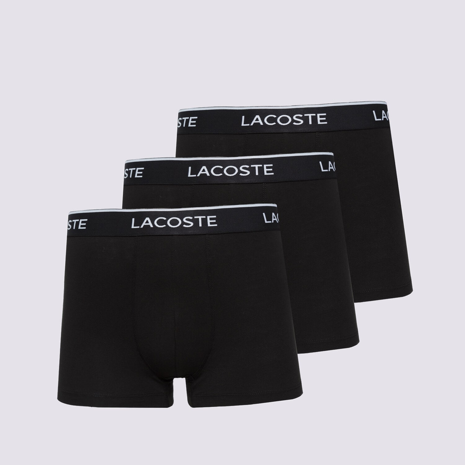 Herren Unterwäsche LACOSTE 3 PACK BOXER SHORTS 5H3389031 Schwarz