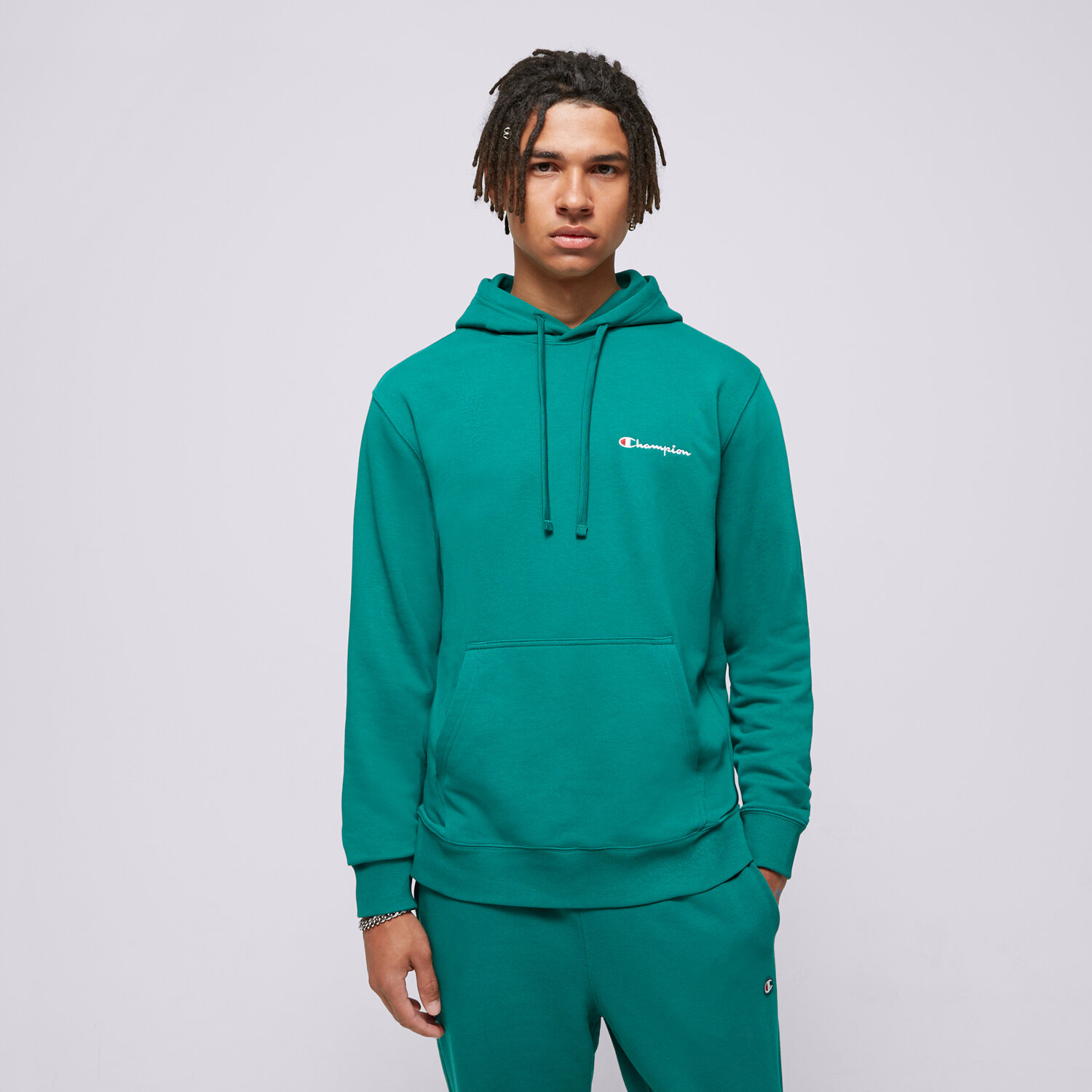 Herren CHAMPION HOODIE HOODED 219835GS571 Grün