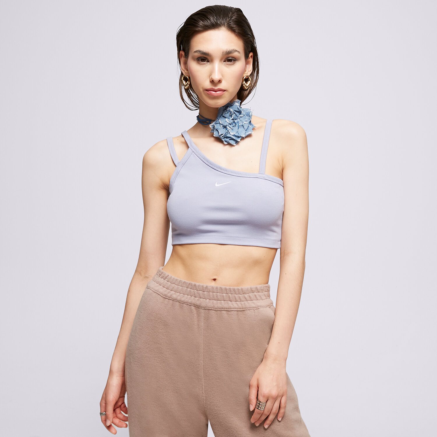 Damen T-Shirt NIKE TANK W NSW EVRDY MOD AYSM CROP TANK DV7926-519 Blau