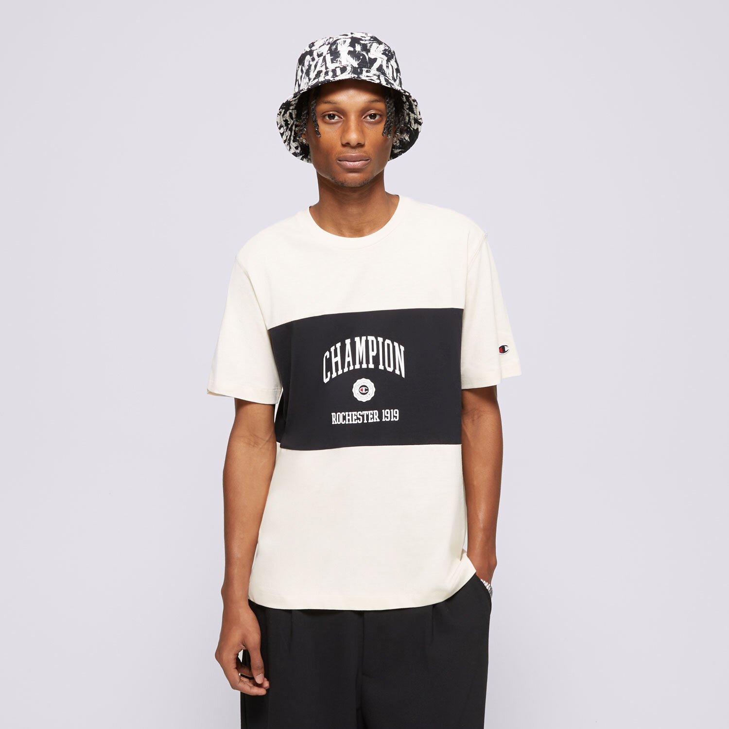 Herren T-Shirt CHAMPION T-SHIRT CREWNECK 219853YS137 Beige