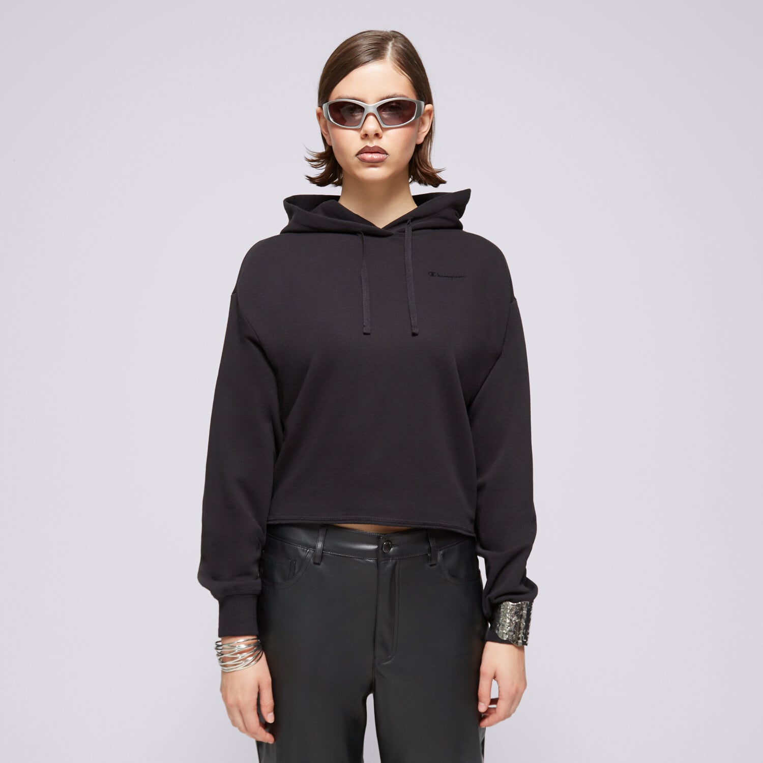 Damen CHAMPION HOODIE HOODED MINIMALIST RESORT 117240KK001 Schwarz
