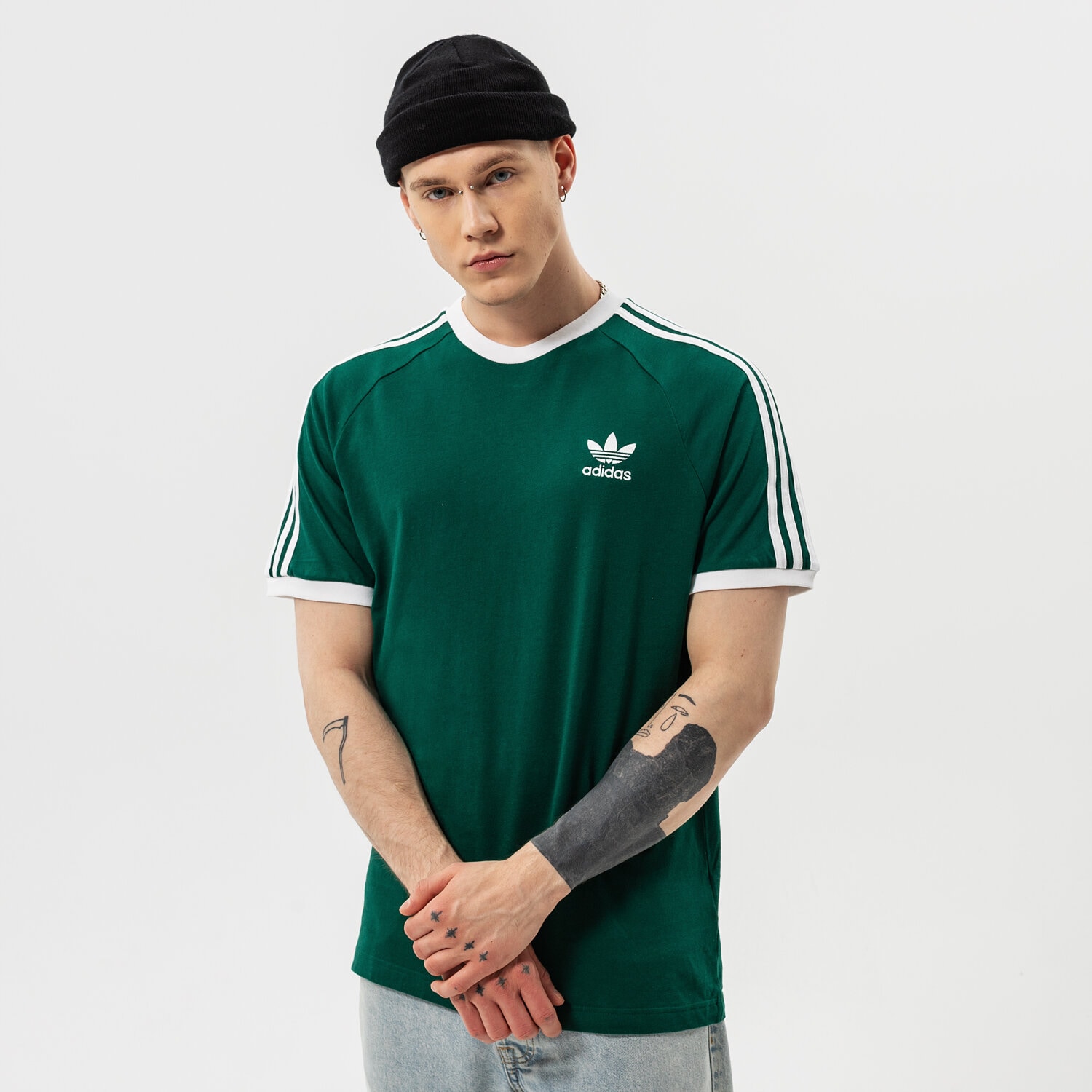 Herren T-Shirt ADIDAS T-SHIRT 3-STRIPES TEE HE9546 Grün