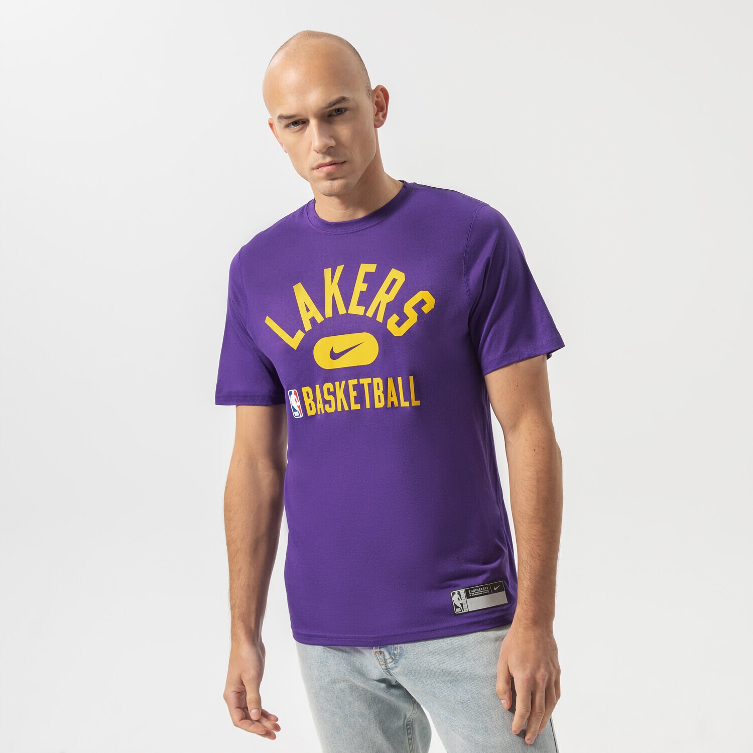 Herren T-Shirt NIKE T-SHIRT LAL M NK DF ES PRT GPX SS TEE NBA DA5925-547 Violet