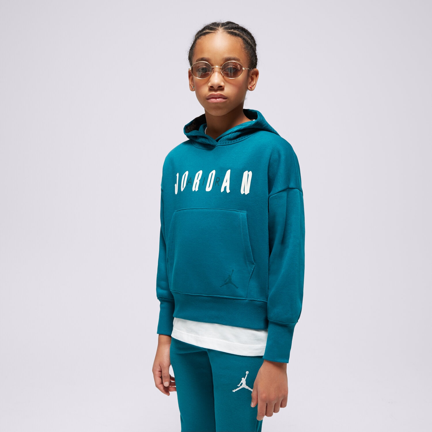 JORDAN HOODIE SOFT TOUCH MIXED GIRL Blau 45C795 U9C Sizeer