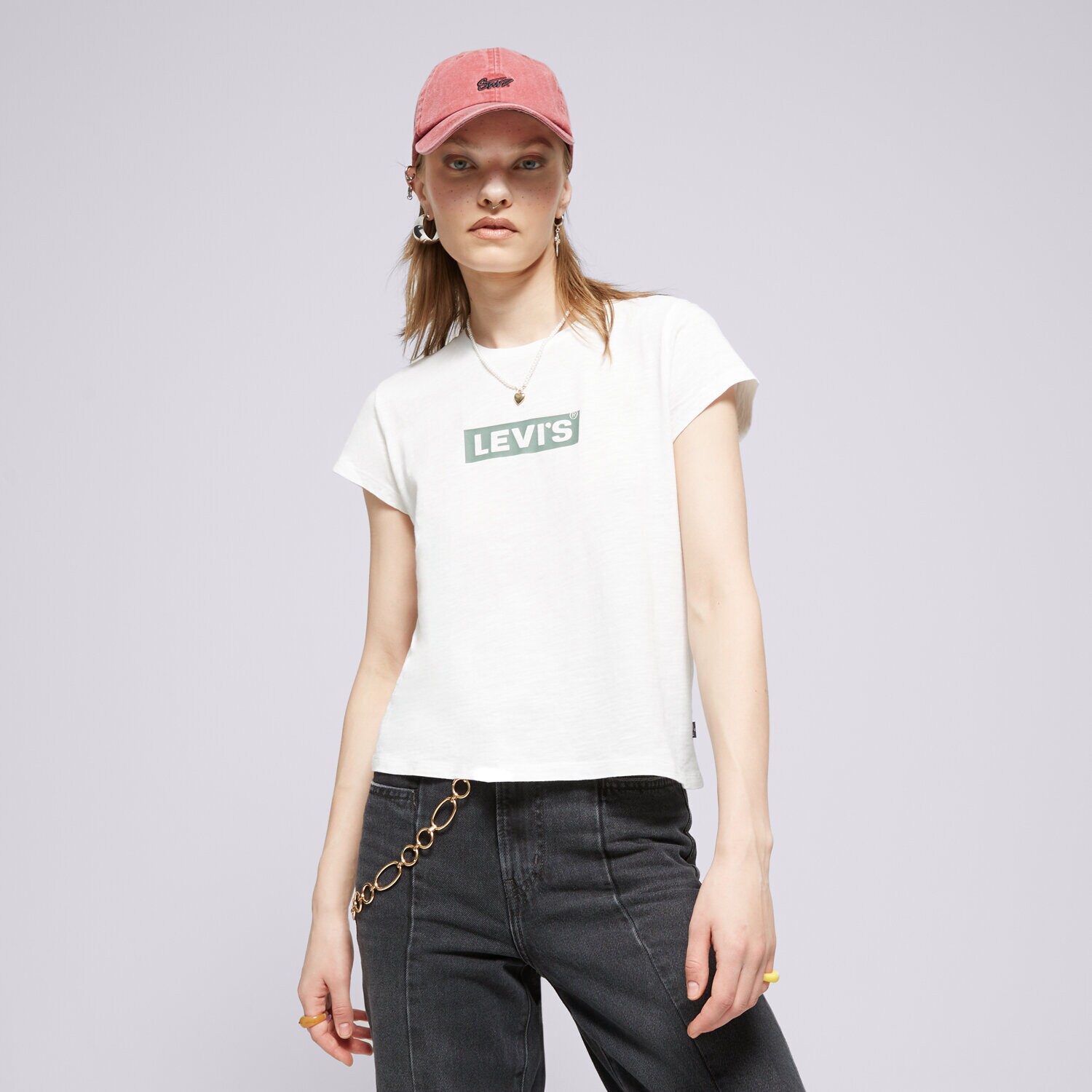 Damen T-Shirt LEVI'S T-SHIRT GRAPHIC AUTHENTIC TSHIRT WHITES A6126-0039 Weiß