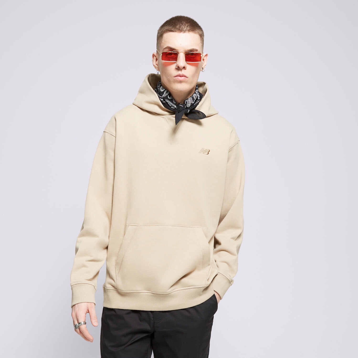 Herren NEW BALANCE HOODIE ATHLETICS MT41534SOT Beige