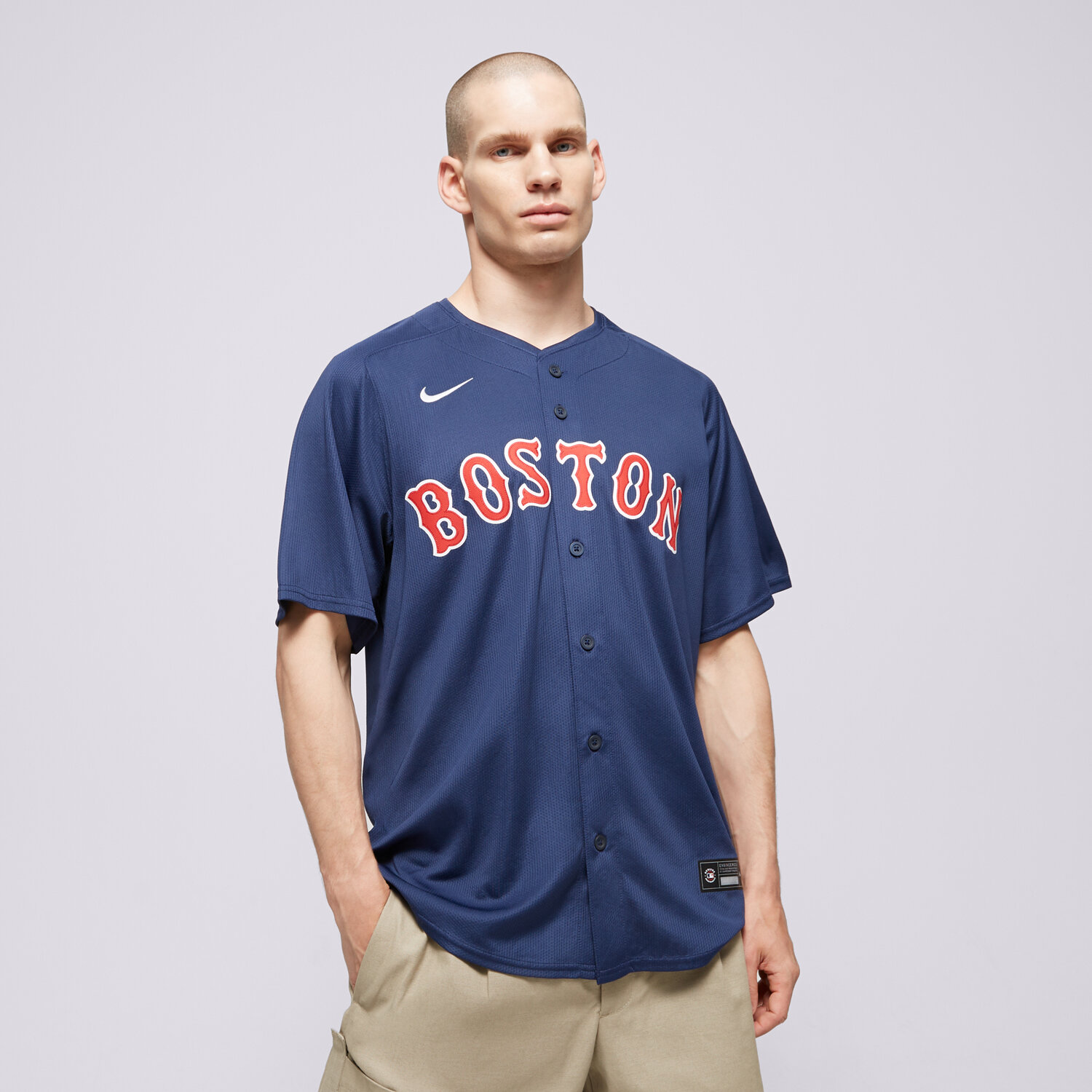 Herren Hemd NIKE HEMD REPLICA BOSTON RED SOX MLB T7LM-BQA2-BQ-L23 Dunkelblau