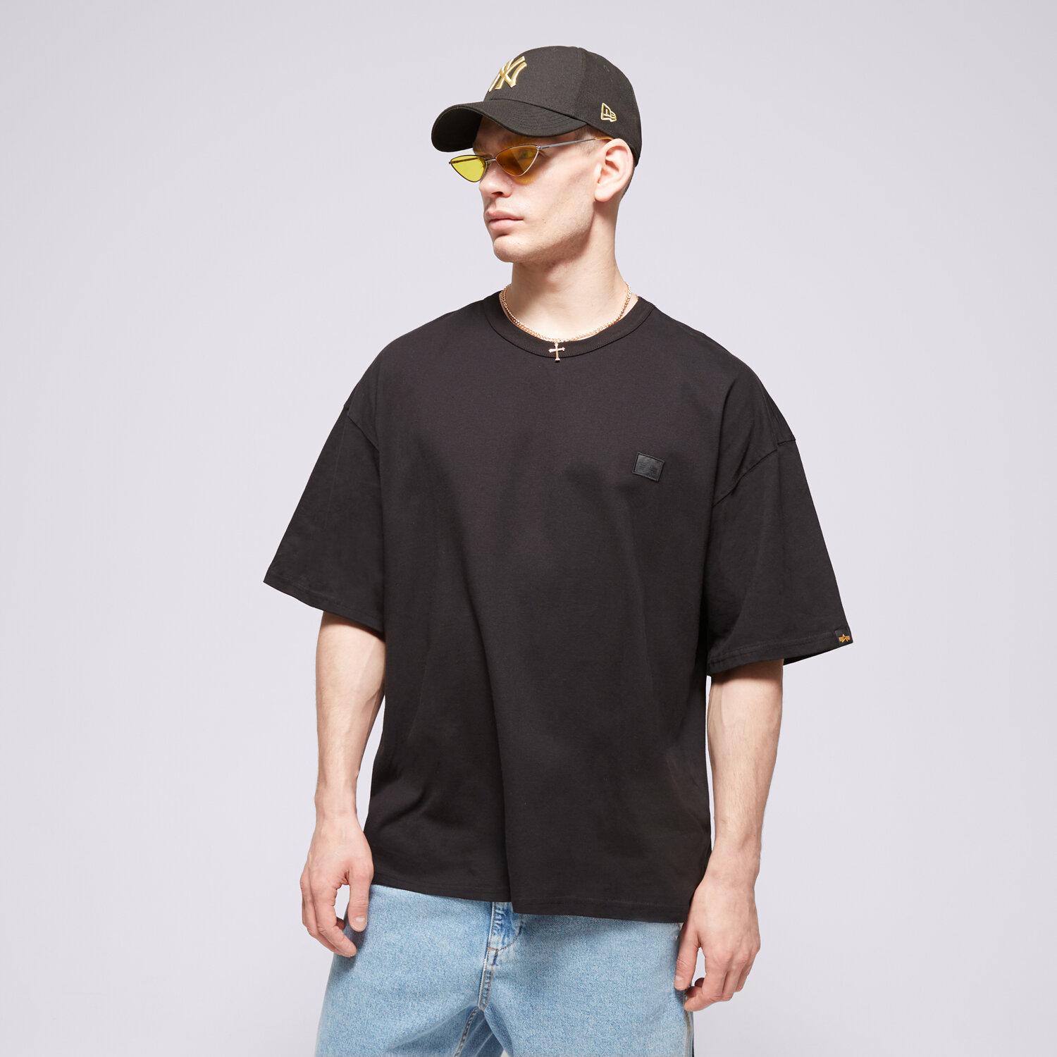 Herren T-Shirt ALPHA INDUSTRIES T-SHIRT ALPHA ESSENTIALS RL T 14650403 Schwarz