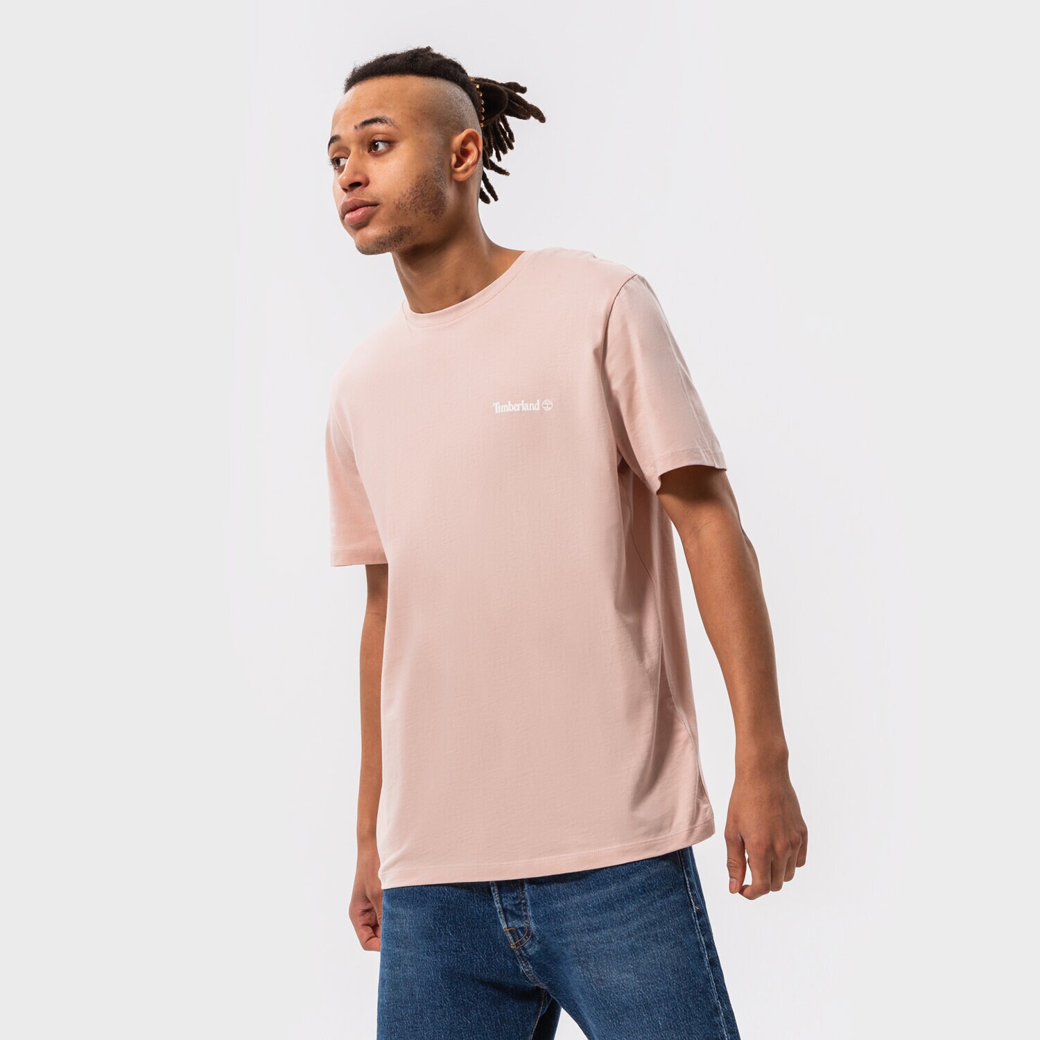 Herren T-Shirt TIMBERLAND T-SHIRT SMALL LOGO PRINT TB0A5PGZ6621 Rosa