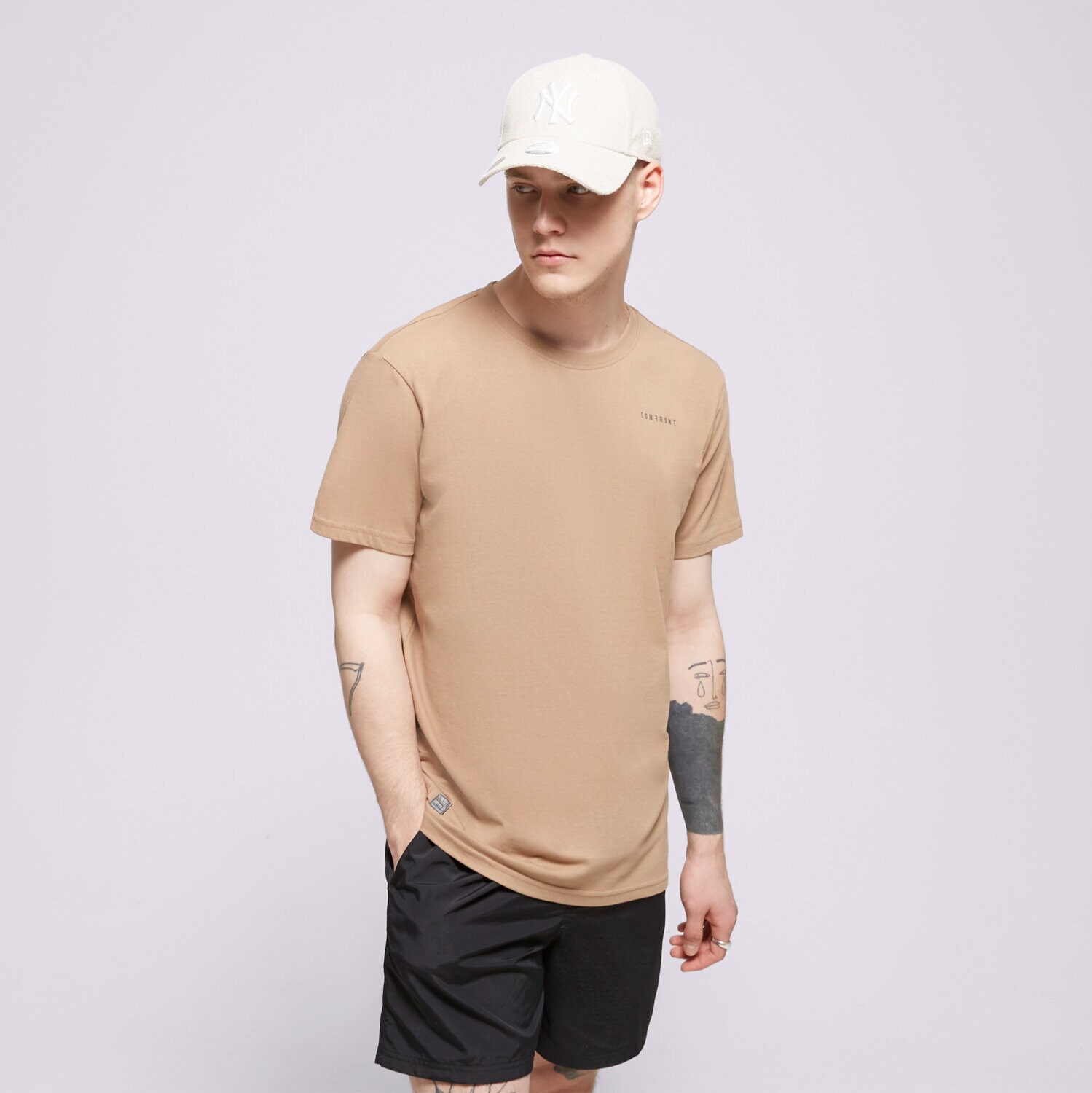 Herren T-Shirt CONFRONT T-SHIRT SMALL LOGO BROWN CF123TSM72004 Braun