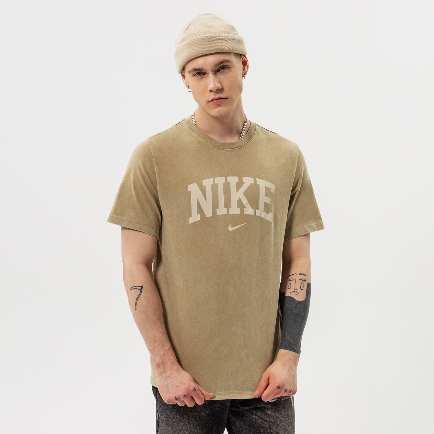 Herren T-Shirt NIKE T-SHIRT M NSW ARCH SS TEE ESS DC0724-297 Khaki