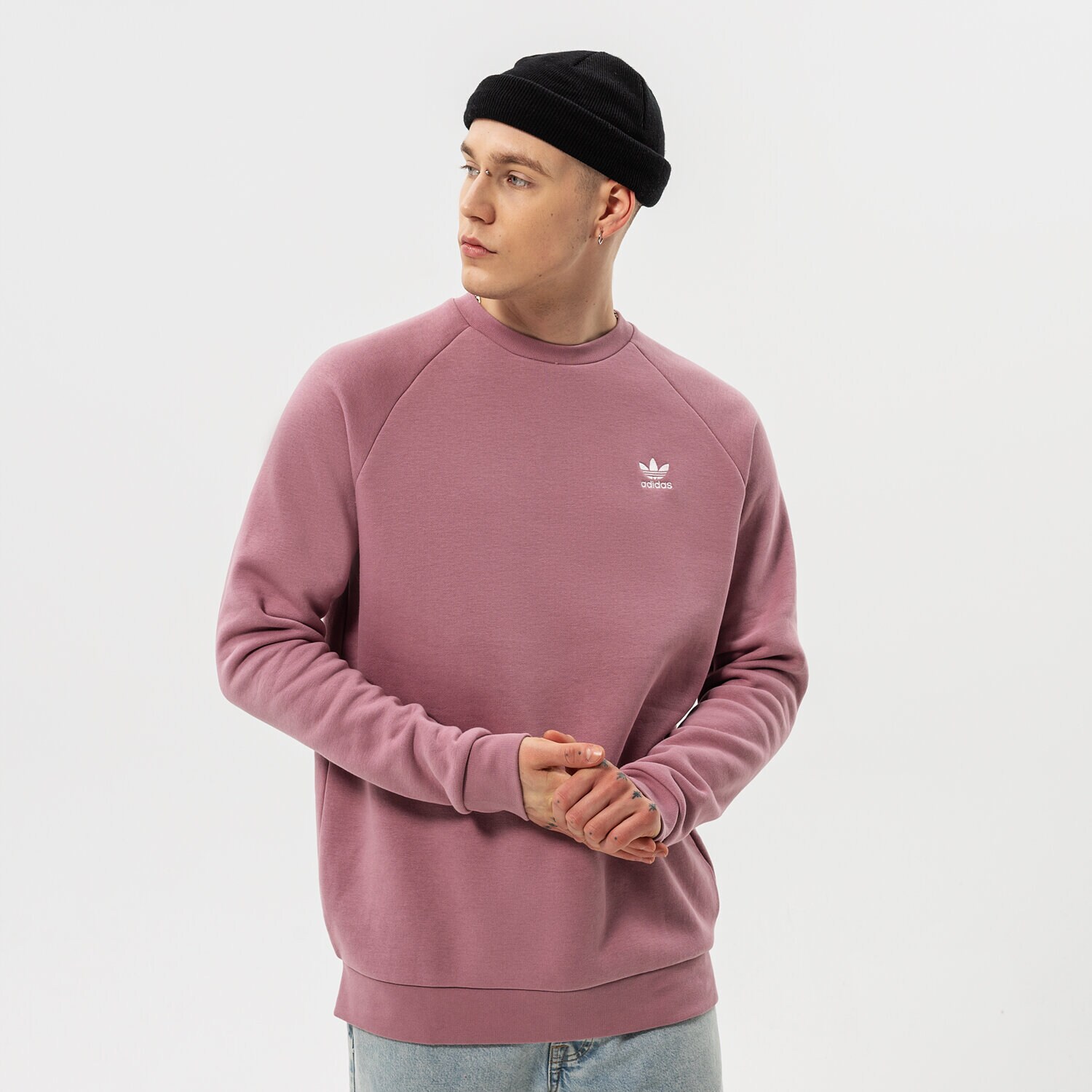 Herren ADIDAS SWEATSHIRT ESSENTIAL CREW HE9430 Violet