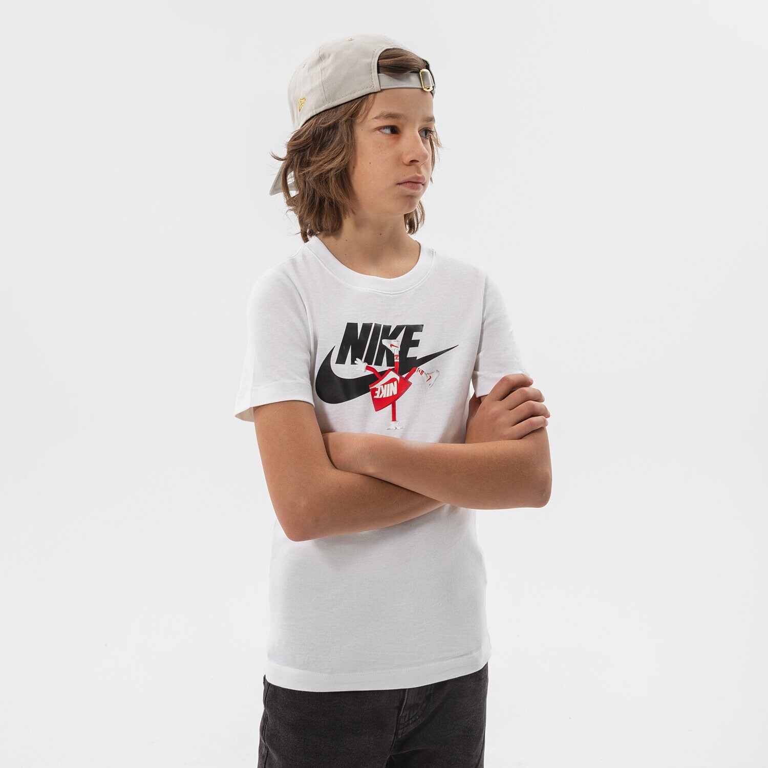 Kinder T-Shirt NIKE T-SHIRT B NSW TEE FUTURA BOXY SP22 BOY DO1806-100 Schwarz
