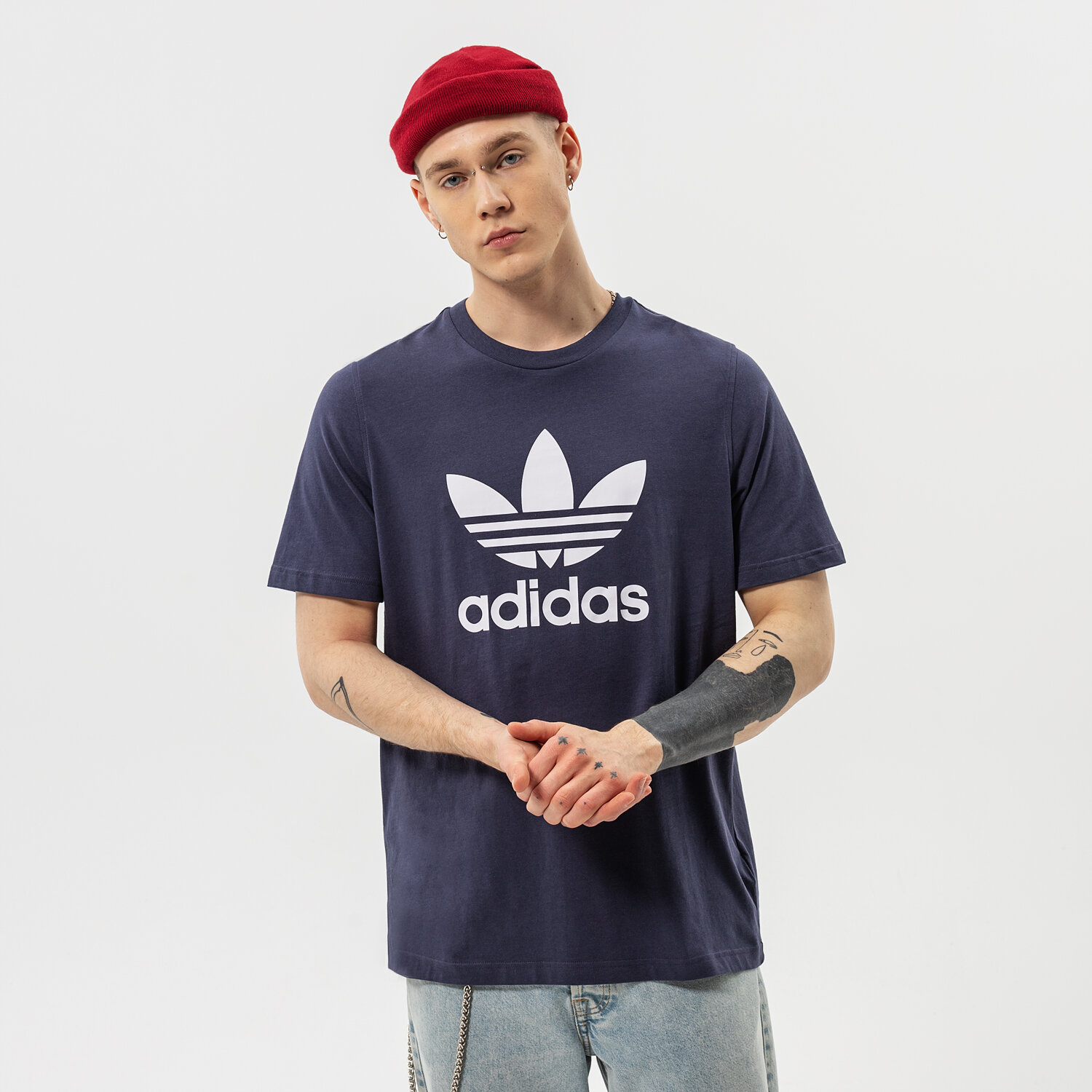 Herren T-Shirt ADIDAS T-SHIRT TREFOIL T-SHIRT HE9512 Dunkelblau