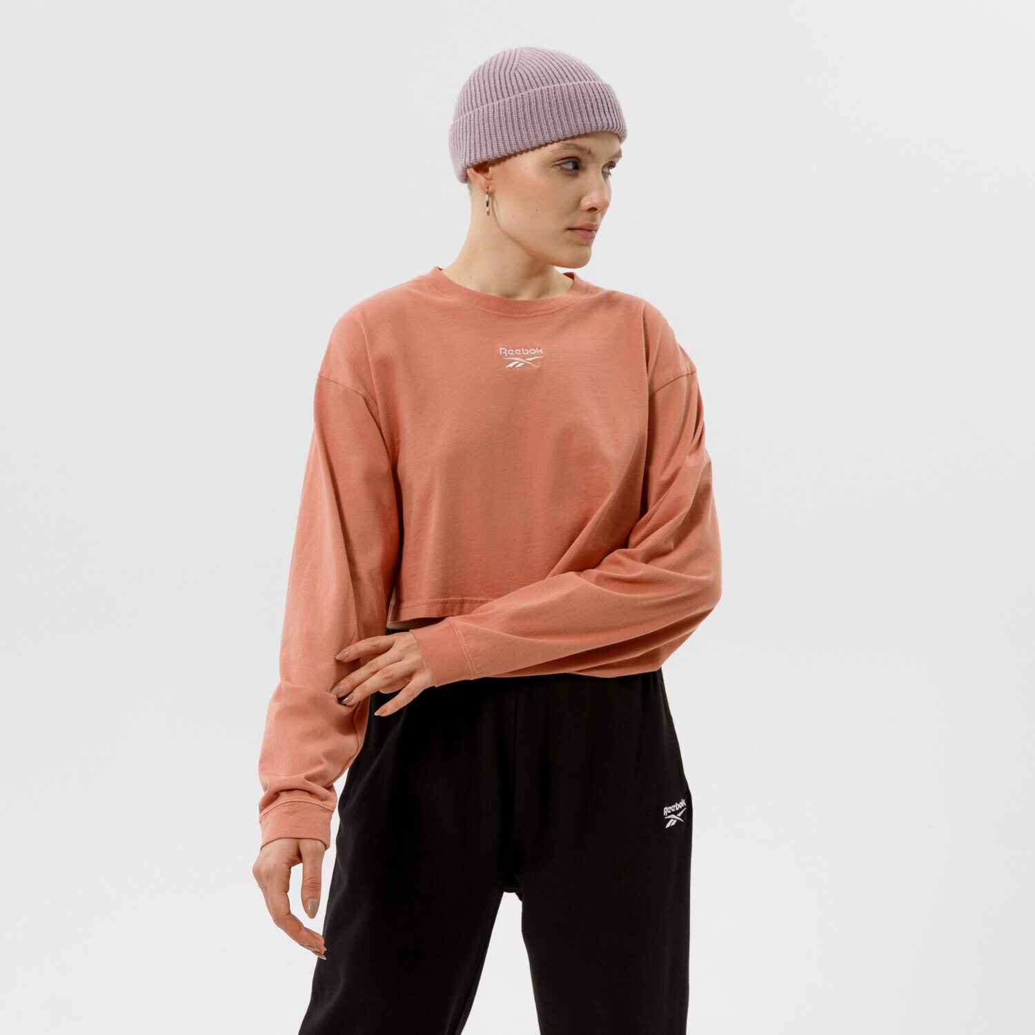 Damen REEBOK SWEATSHIRT CL WDE COTTON LONGSLEEVE H49247 Schwarz
