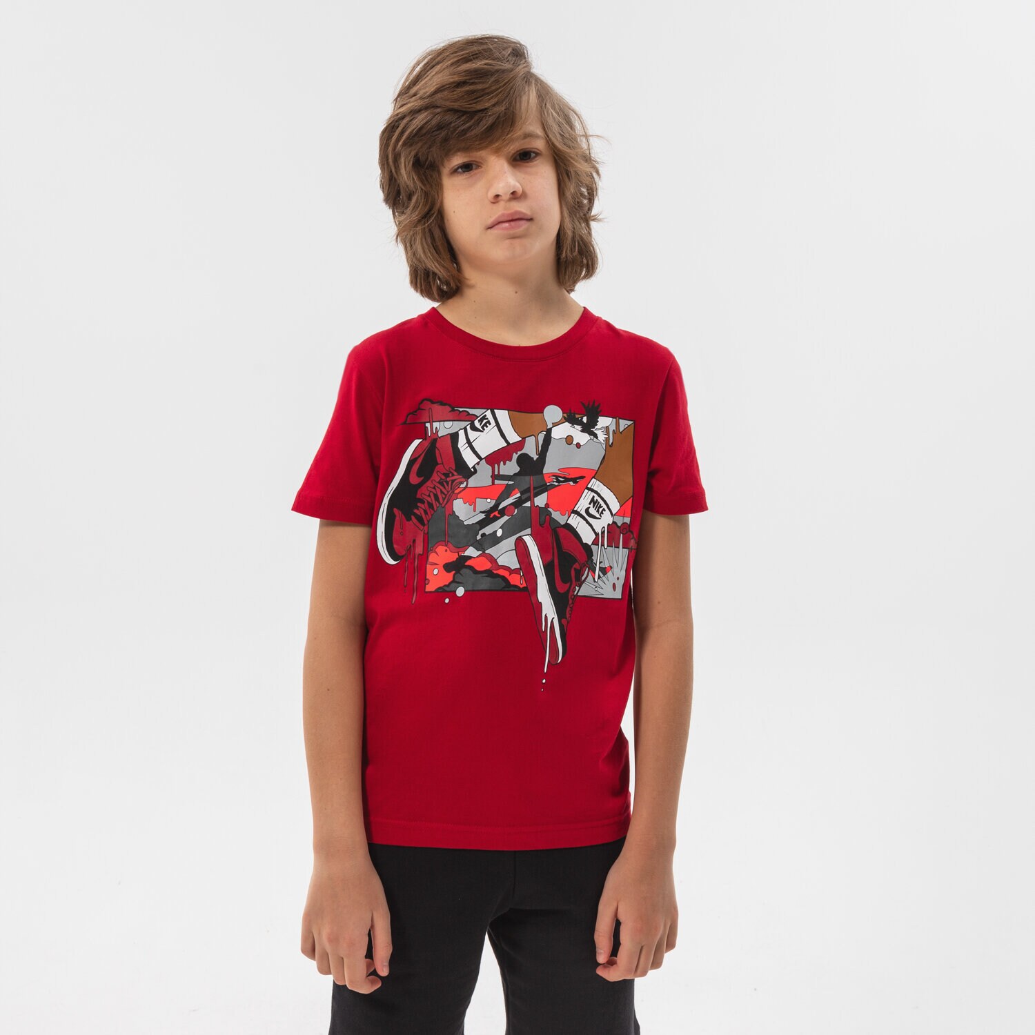 Kinder T-Shirt JORDAN T-SHIRT JDB MJ DNA JUMPMAN BOY 95B091-R78 Rot