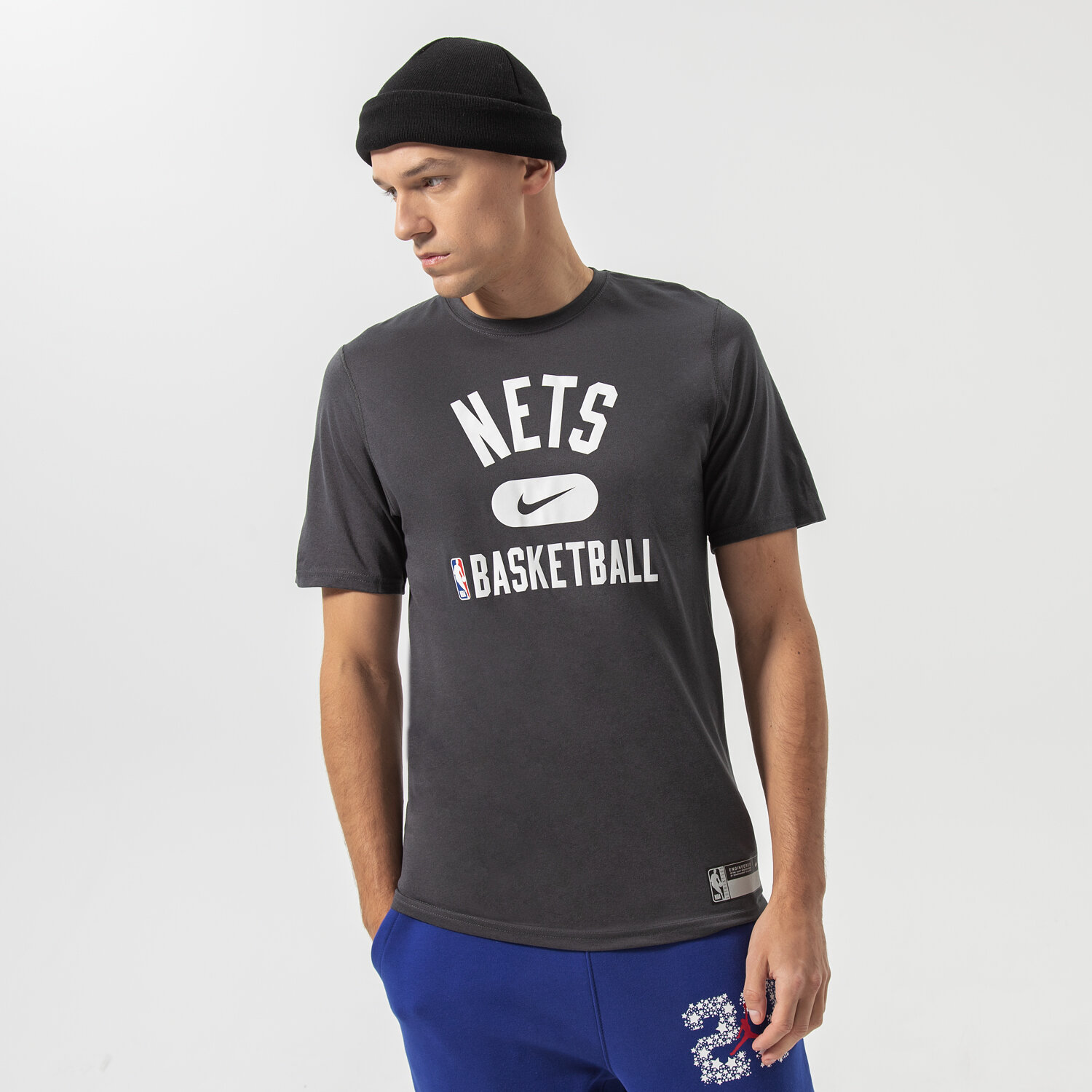 Herren T-Shirt NIKE T-SHIRT BKN M NK DF ES PRT GPX SS TEE NBA DA5913-060 Schwarz