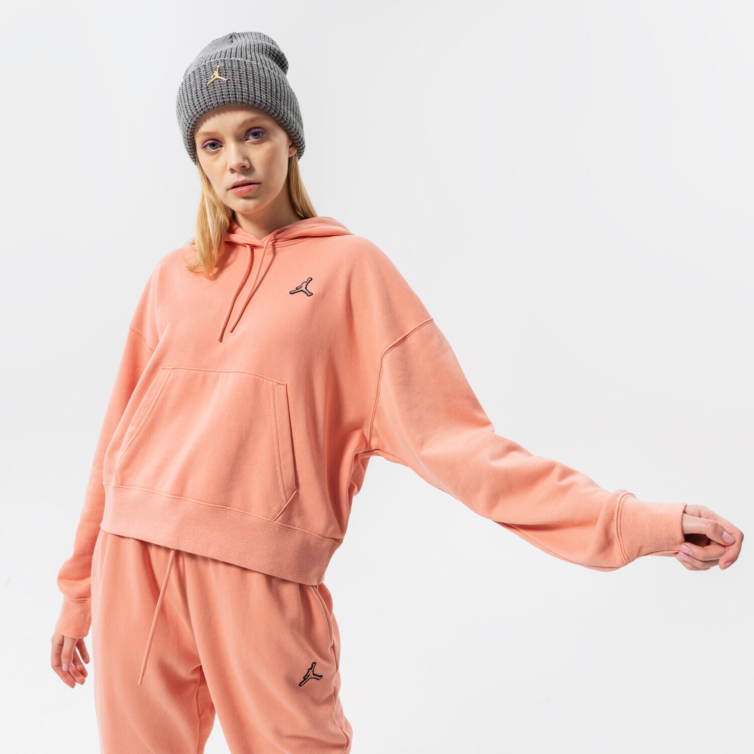 Damen JORDAN HOODIE W J ESSEN FLC HOODIE CORE DN4570-824 Rosa