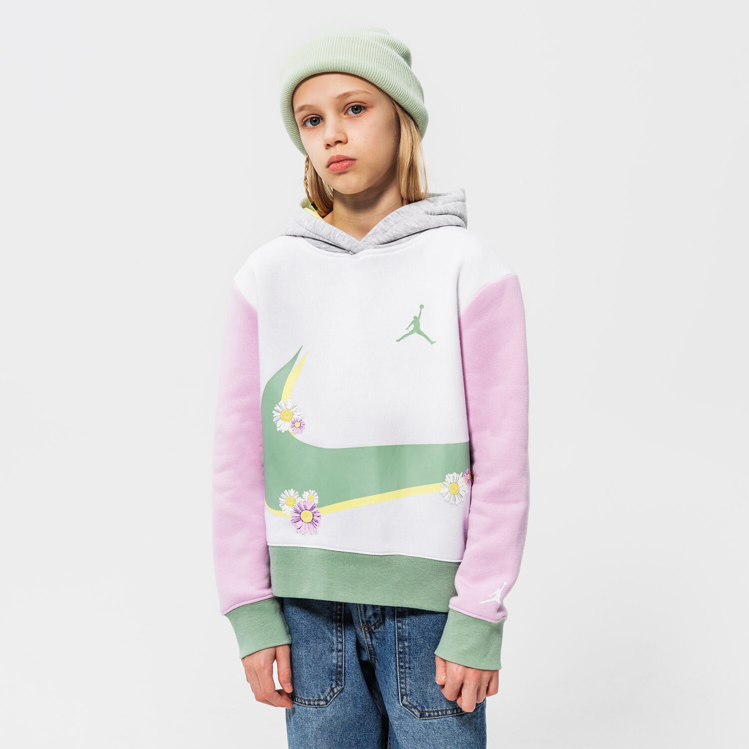 Kinder JORDAN HOODIE JORDAN WRAP PULLOVER GIRL 45B319-001 Weiß