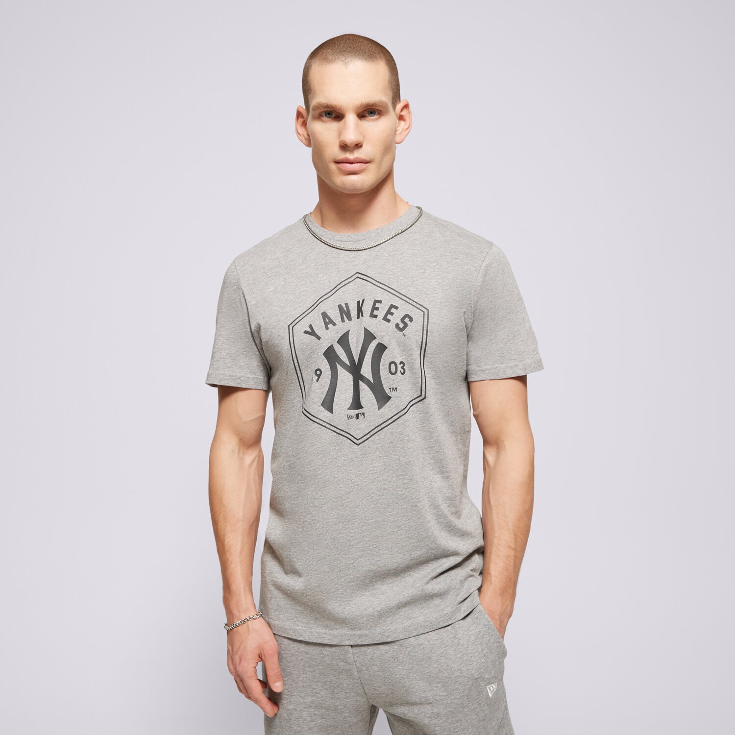 Herren T-Shirt NEW ERA T-SHIRT TEE NYY GRH 13051083 Grau