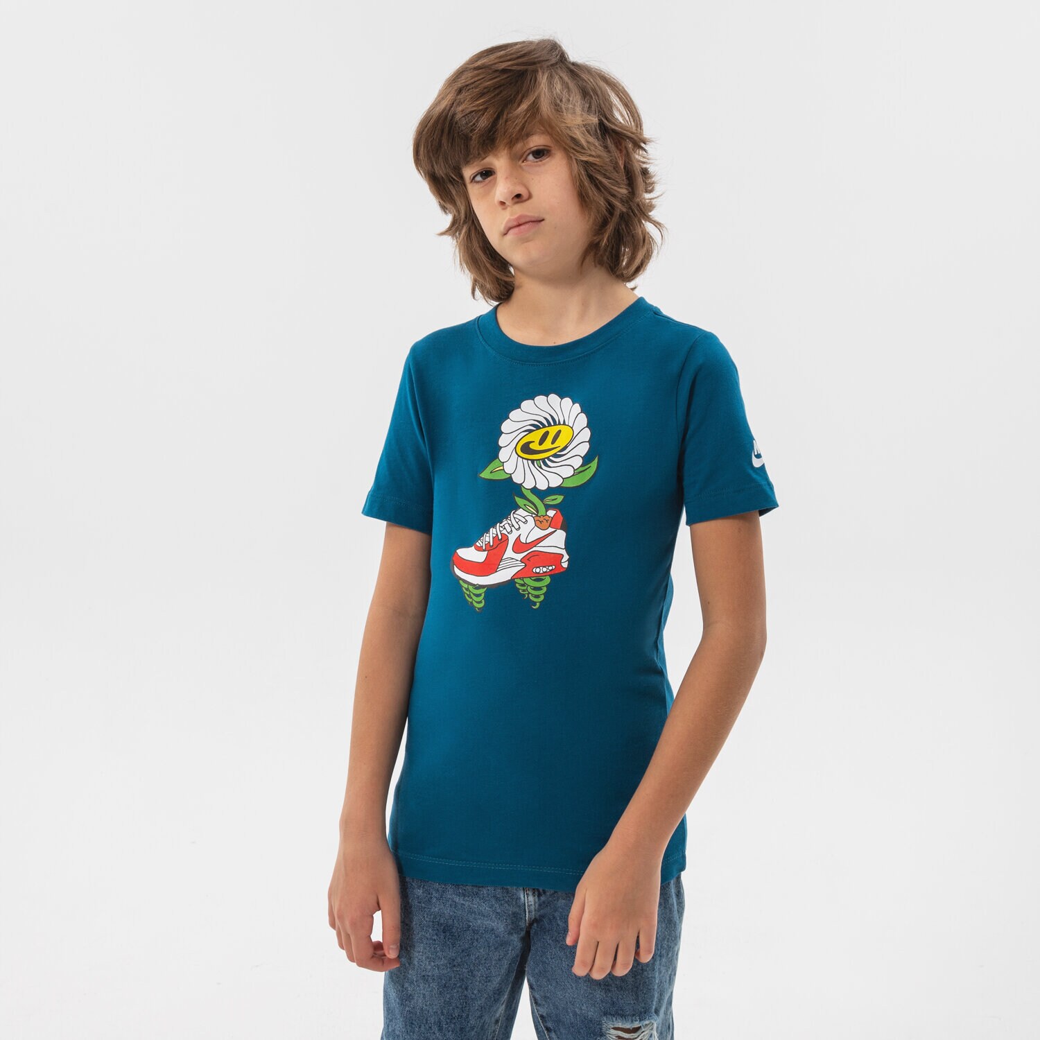 Kinder T-Shirt NIKE T-SHIRT U NSW TEE NIKE AIR FLOWER BOY DO1821-404 Blau