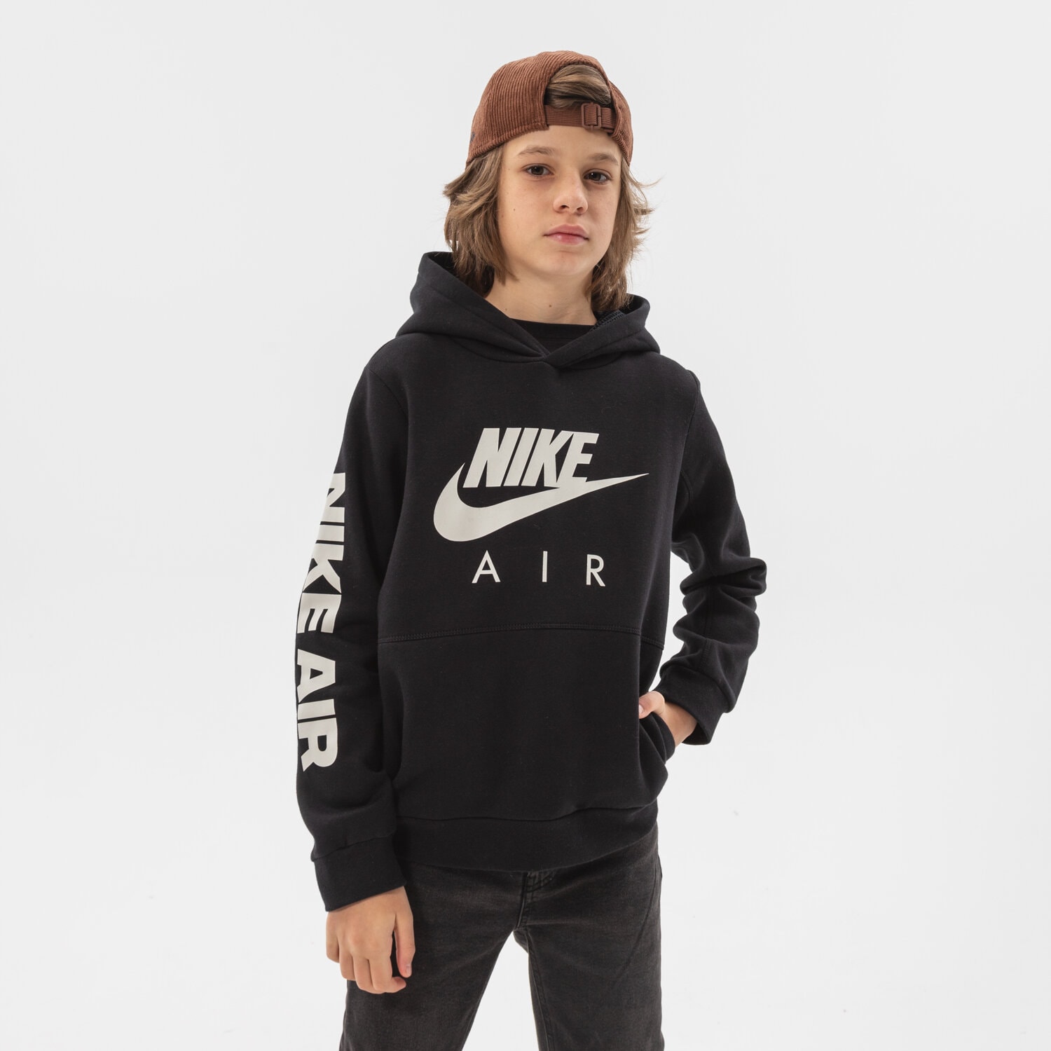 Kinder NIKE HOODIE B NSW NIKE AIR PO HOODIE BOY DM8109-010 Schwarz