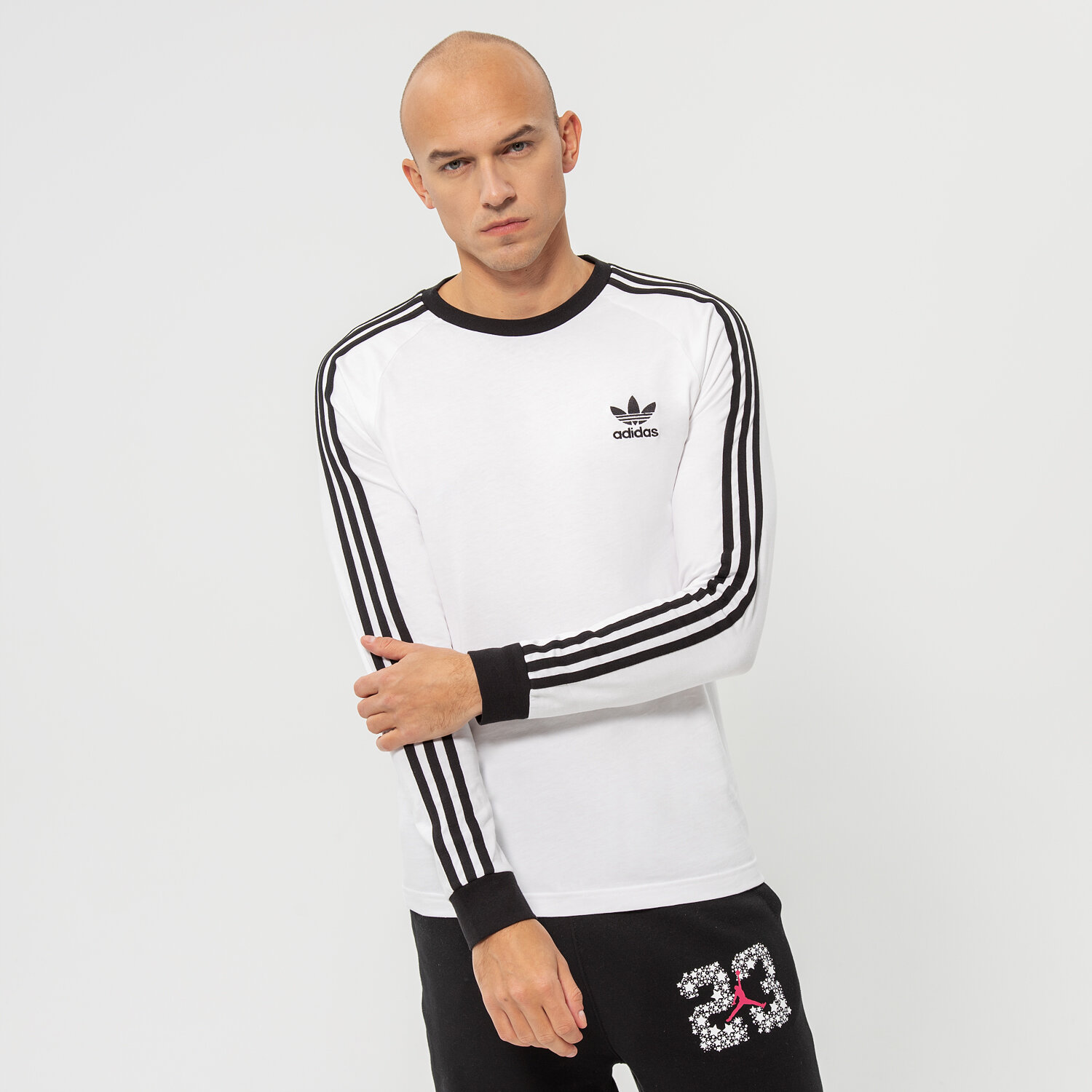 Herren T-Shirt ADIDAS T-SHIRT 3-STRIPES LS T GN3477 Weiß
