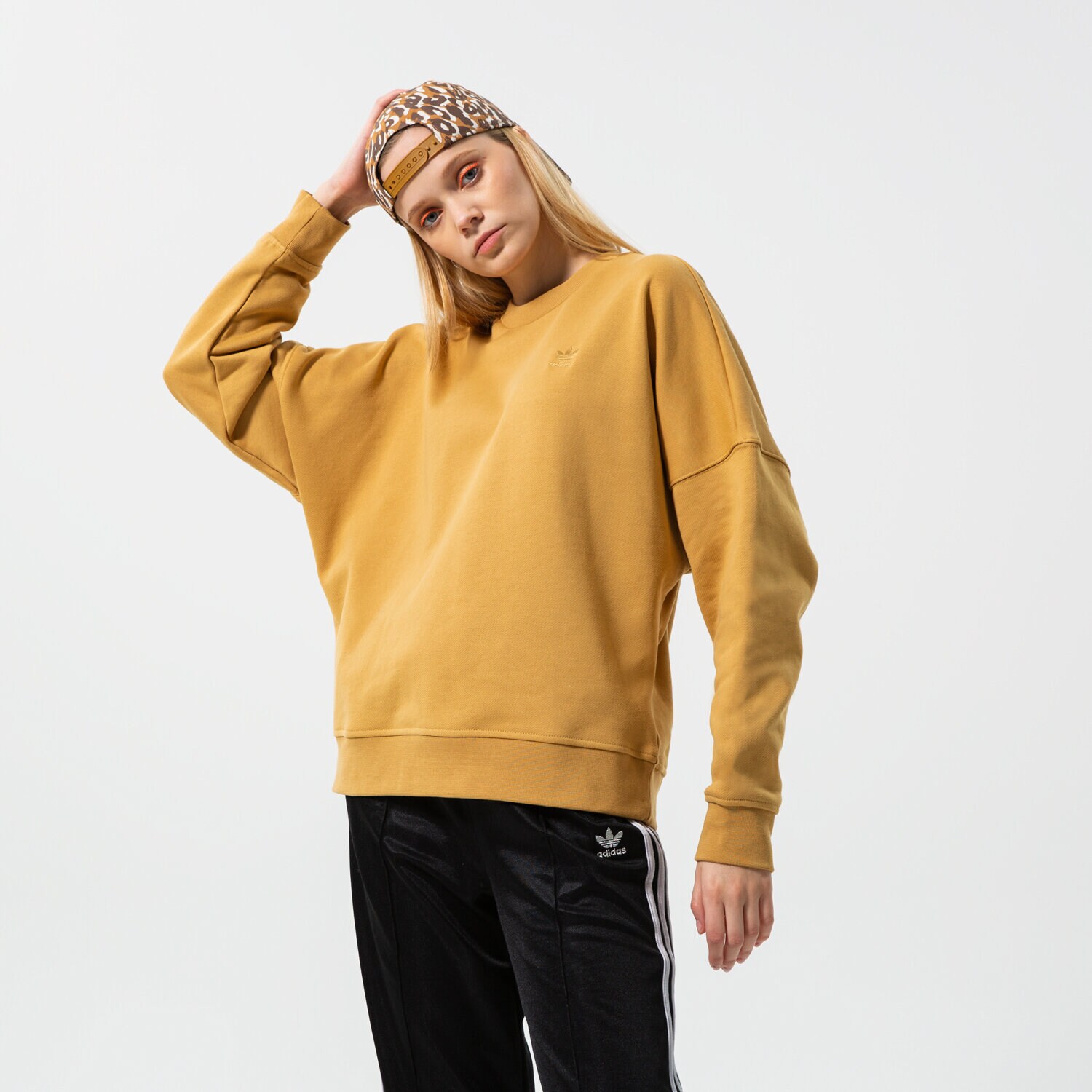 Damen ADIDAS SWEATSHIRT TREFOIL SWEATER HE4748 senfgelb