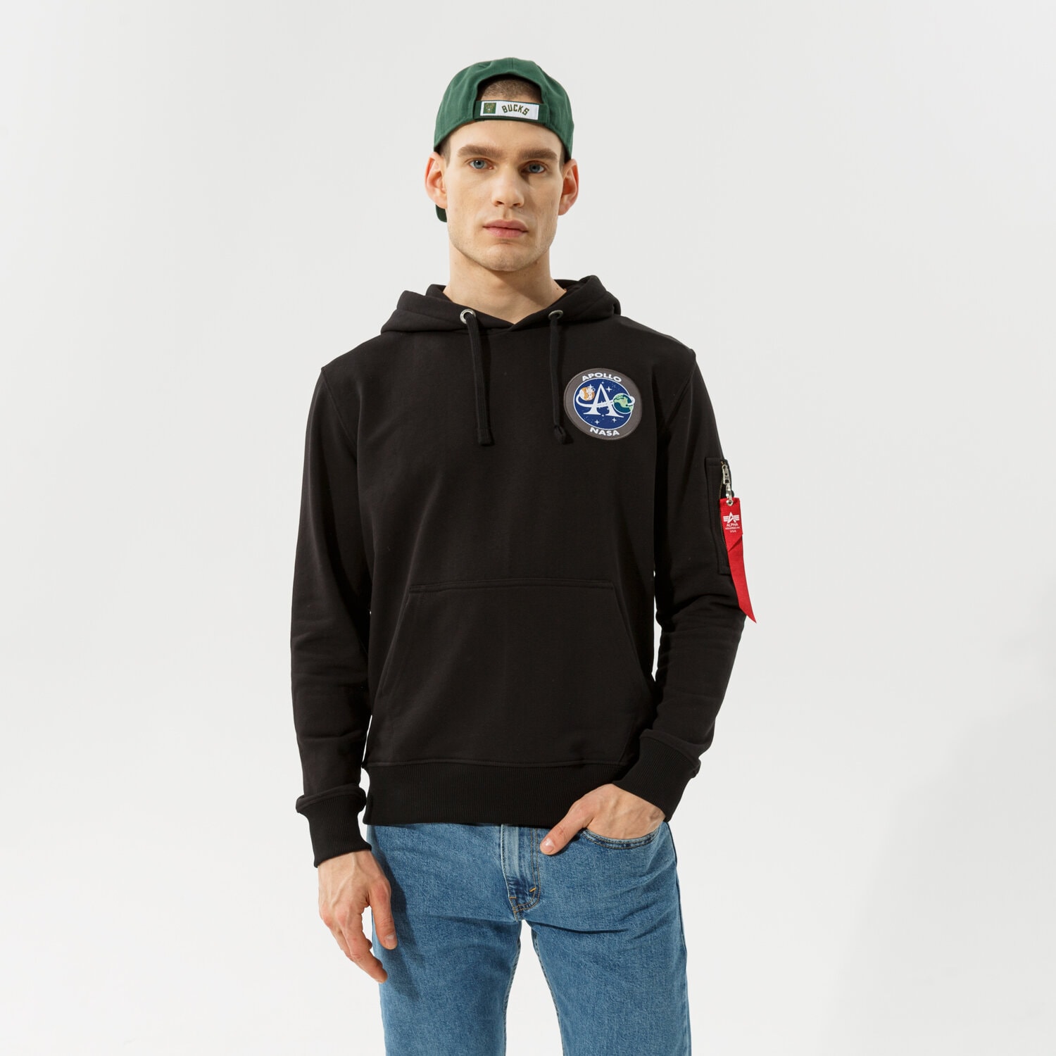 Herren ALPHA INDUSTRIES HOODIE APOLLO MISSION HOODY 10633803 Schwarz