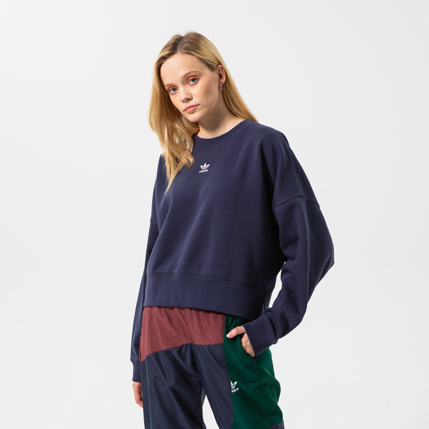 Damen ADIDAS SWEATSHIRT SWEATSHIRT HF7481 Dunkelblau