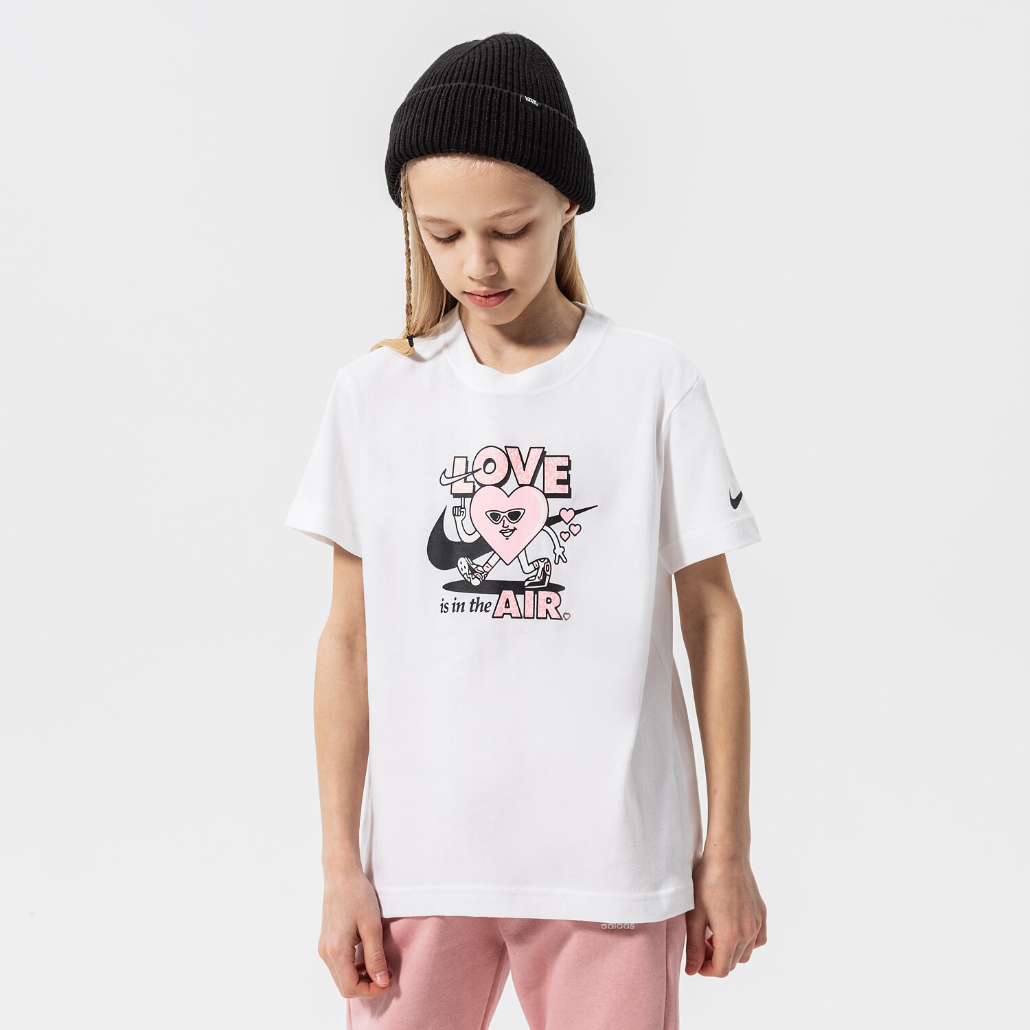 Kinder T-Shirt NIKE T-SHIRT G NSW TEE DPTL VALENTINE GIRL DO1327-100 Weiß