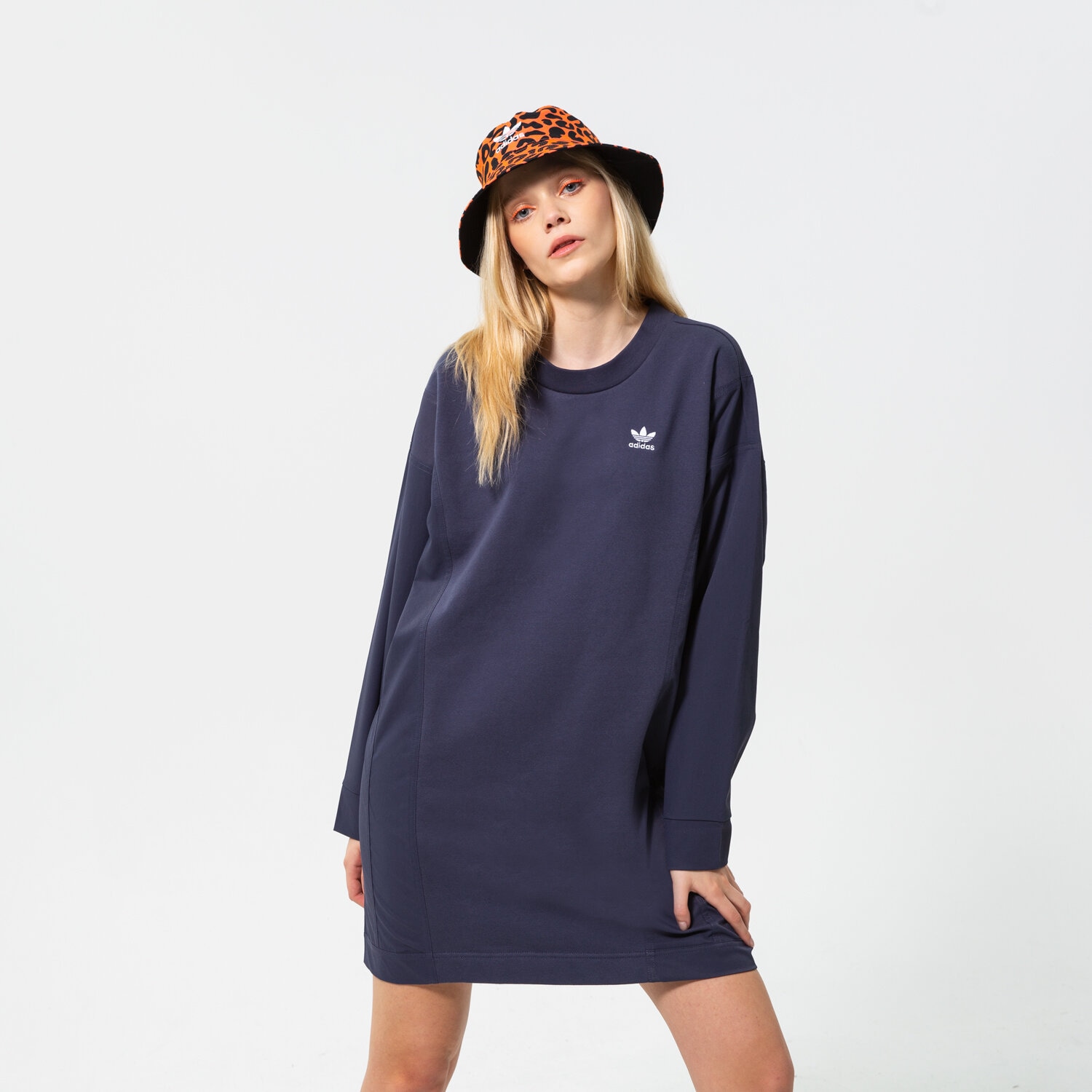 Damen Kleid ADIDAS KLEID HC4552 Dunkelblau