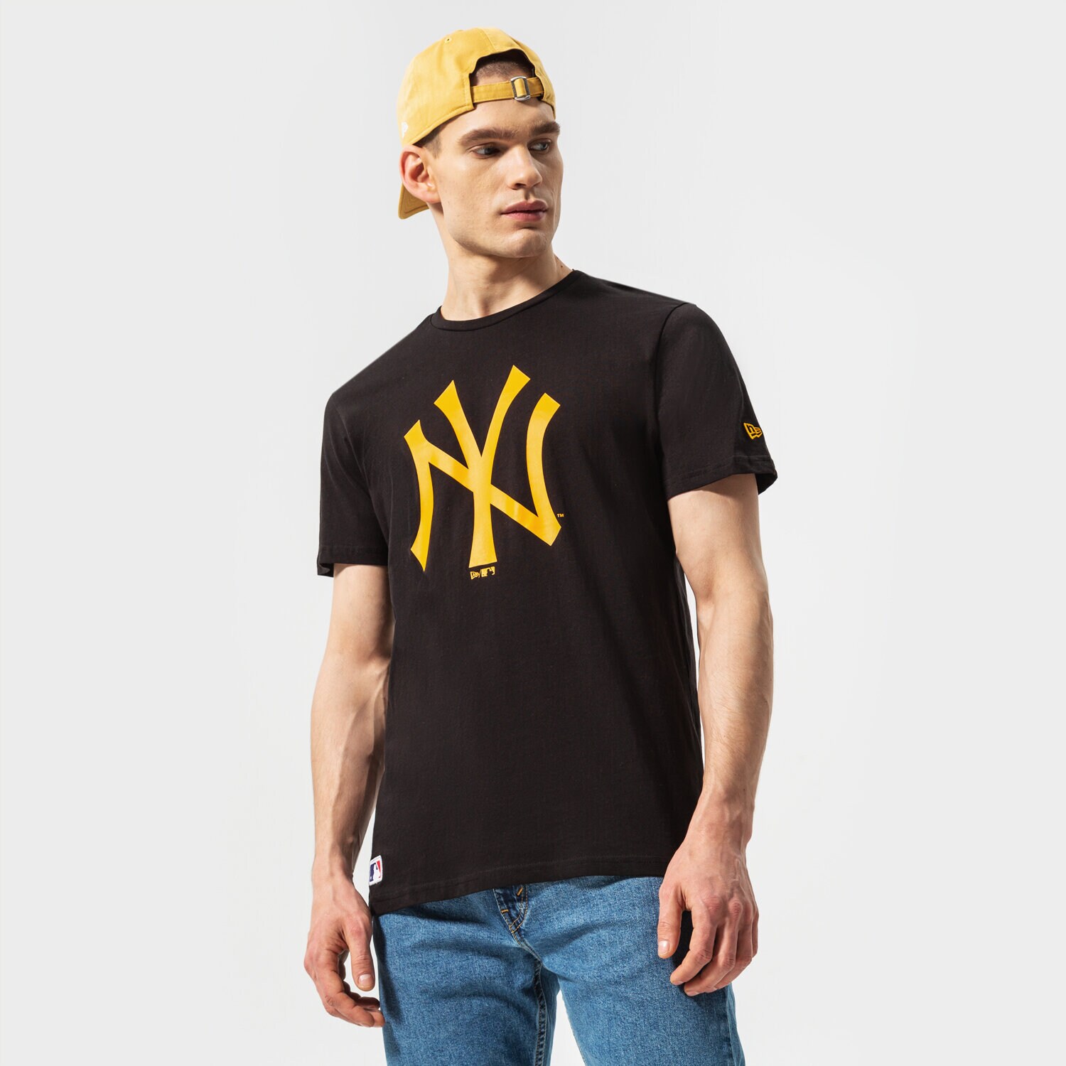 Herren T-Shirt NEW ERA T-SHIRT TEAM LOGO NYY BLK 12893128 Schwarz