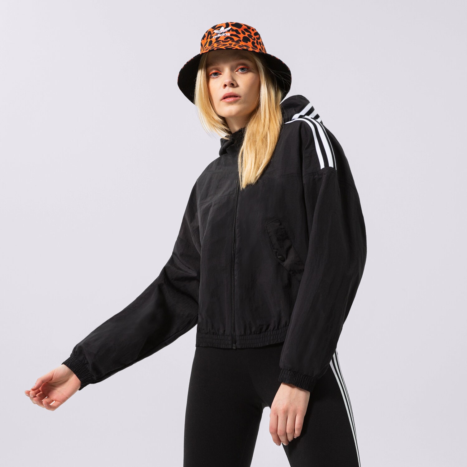 Damen Übergangsjacke ADIDAS JACKE WINDBREAKER HC2022 Schwarz