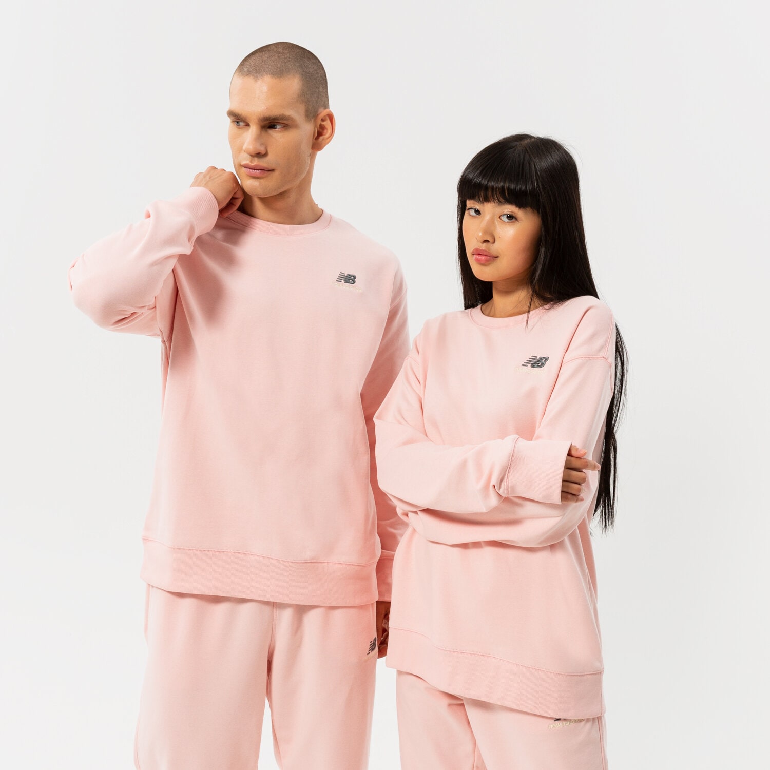 Damen NEW BALANCE SWEATSHIRT NB ESSENTIALS UNI-SSENTIALS CREW UT21501PIE Rosa