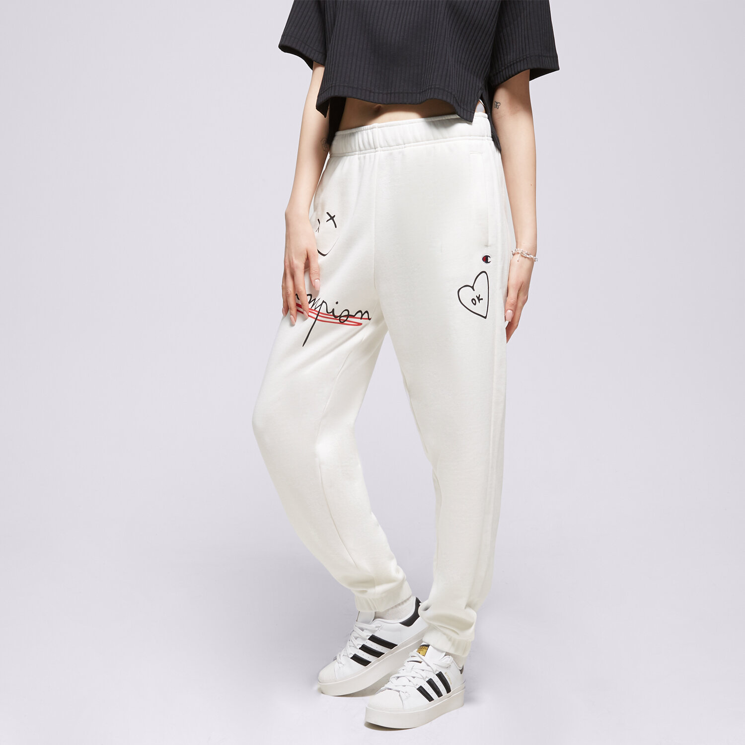 Damen Hosen CHAMPION HOSE ELASTIC CUFF PANTS 116287WW036 Weiß