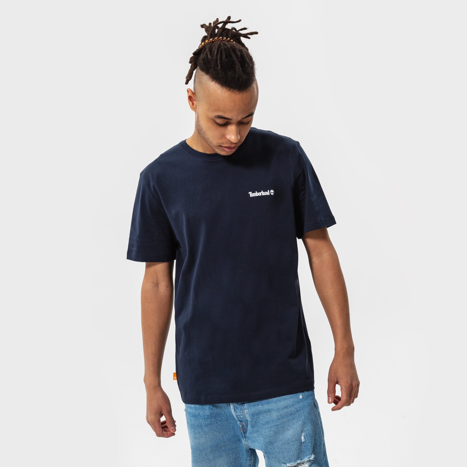 Herren T-Shirt TIMBERLAND T-SHIRT SMALL LOGO PRINT TB0A5PGZ4331 Dunkelblau