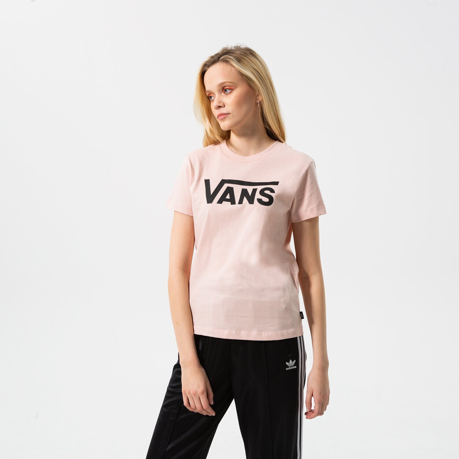 Damen T-Shirt VANS T-SHIRT WM FLYING V CREW TEE VN0A3UP4YRR1 Rosa