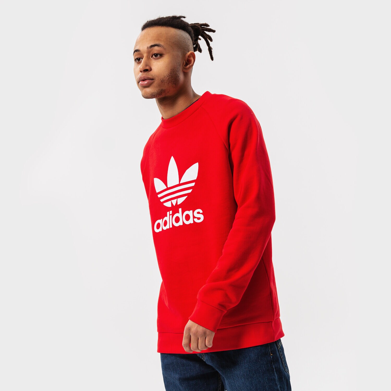 Herren ADIDAS SWEATSHIRT TREFOIL CREW HE9489 Rot