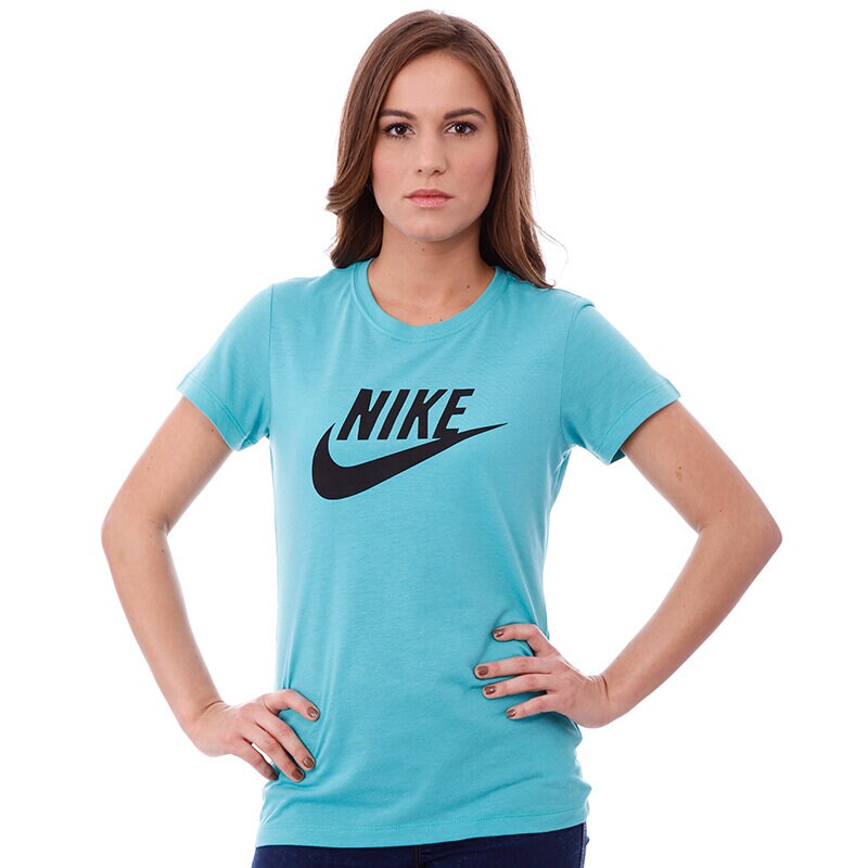 Damen T-Shirt T SHIRT NIKE LOGO SS CREW 484694379 Blau