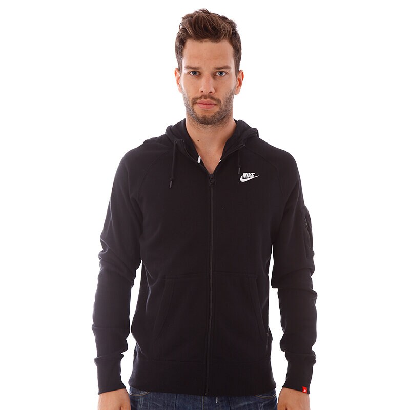 Herren SWEATSHIRT NIKE AW77 FZ HOODY 545261010 Schwarz