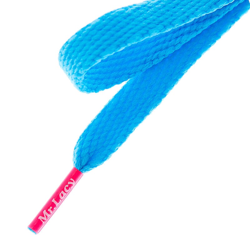 Schuhpflege SCHNÜRSENKEL MR. LACY FLATTIES COLORED TIPS MELLOW BLUE 2000060005036 Blau