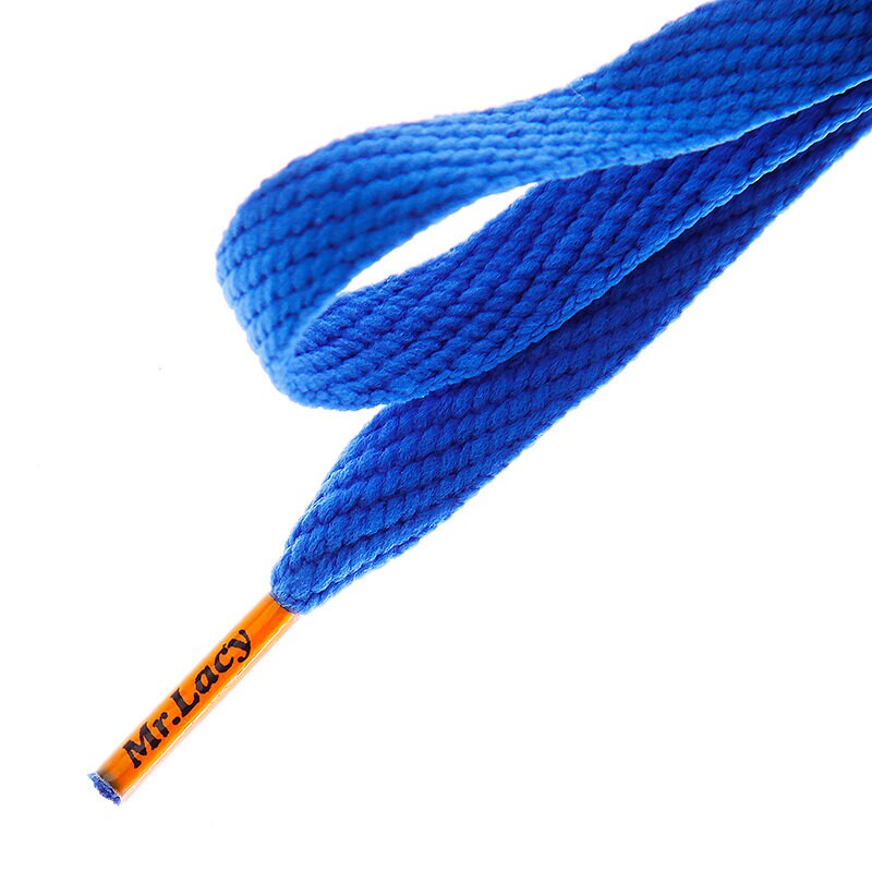 Schuhpflege SCHNÜRSENKEL MR. LACY FLATTIES COLORED TIPS ROYAL BLUE 2000060005289 Blau