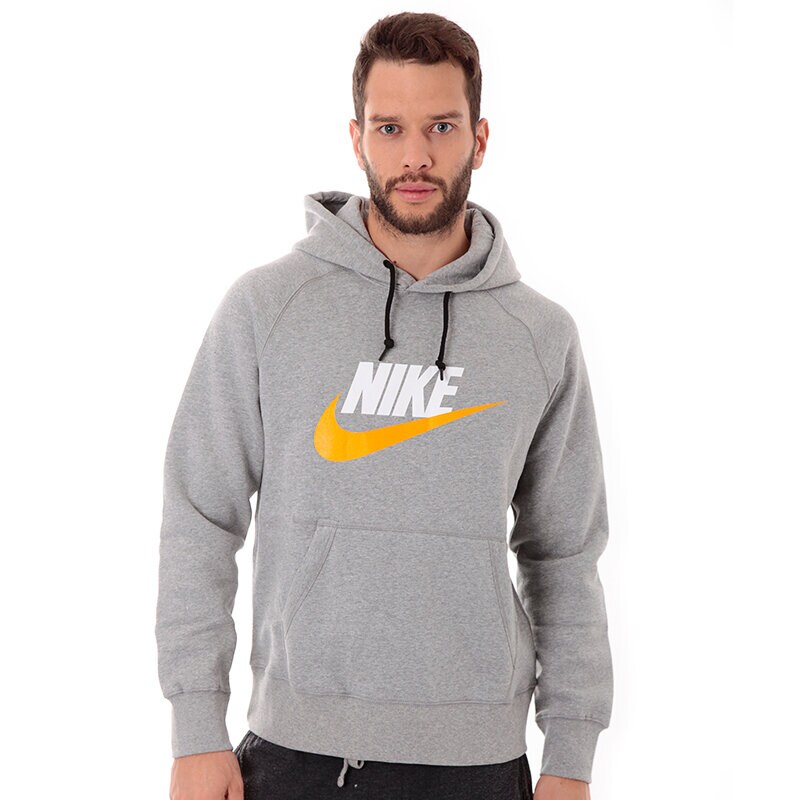 Herren HOODIE NIKE AW77 HOODYLOGO POP 586184068 Grau