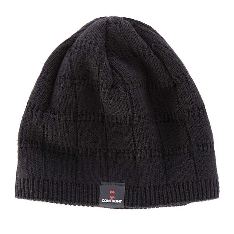 Herren Mütze MÜTZE CONFRONT CHECKED CLASIC BEANIE BLACK CF33CAM01 Schwarz