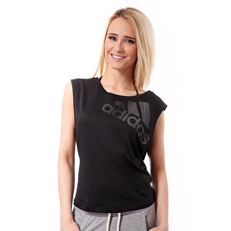 Damen T-Shirt T SHIRT ADIDAS SC LOGO TANK D89293 Schwarz
